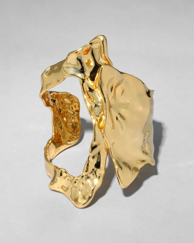 Brut Gold Cutout Angular Cuff Bracelet sold by Alexis Bittar