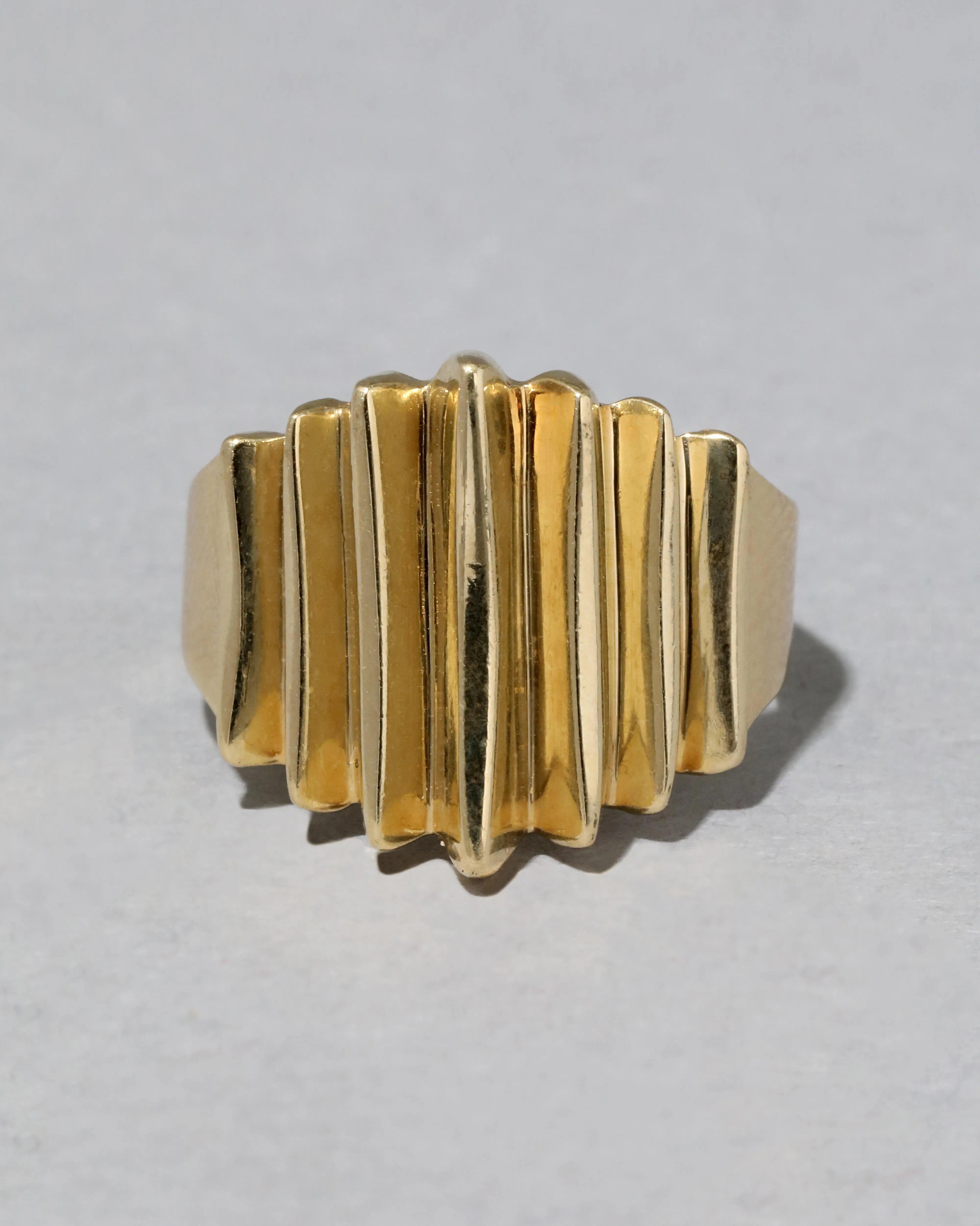 Vintage 1980s 14k Gold Pleated Ring sold by Alexis Bittar product image thumbnail 2