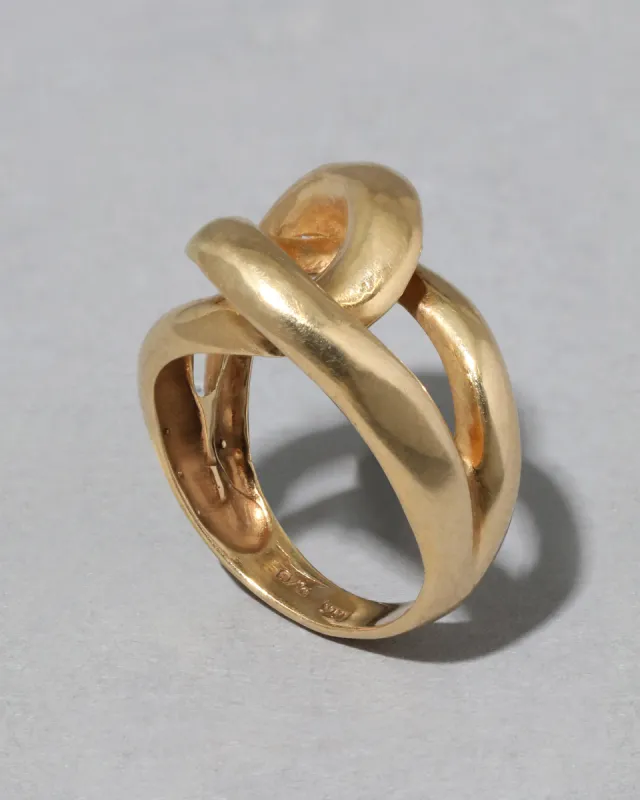 Vintage 1980s 14k Gold Sculptural Knot Ring sold by Alexis Bittar