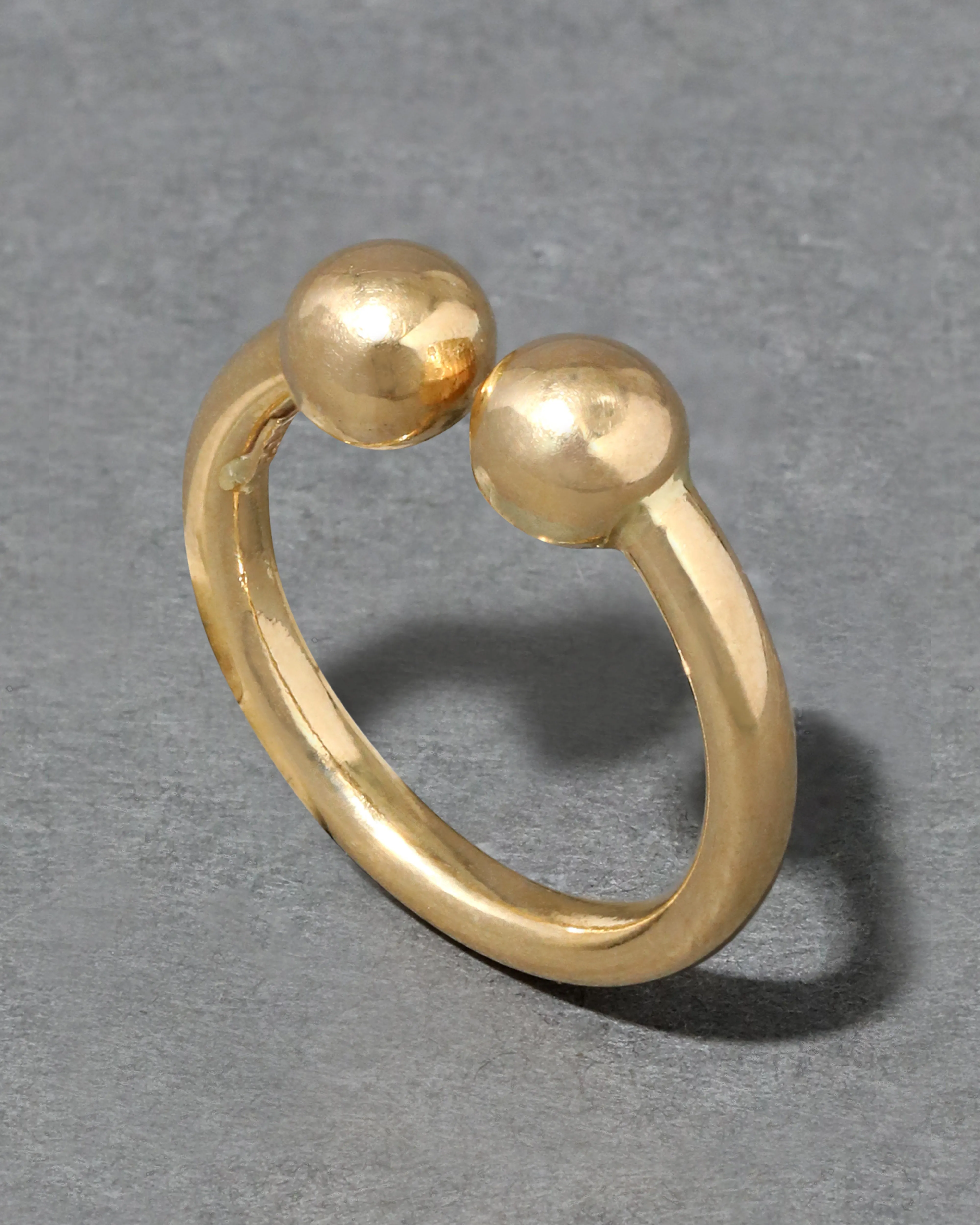 Vintage 18k Gold Barbell Ring sold by Alexis Bittar