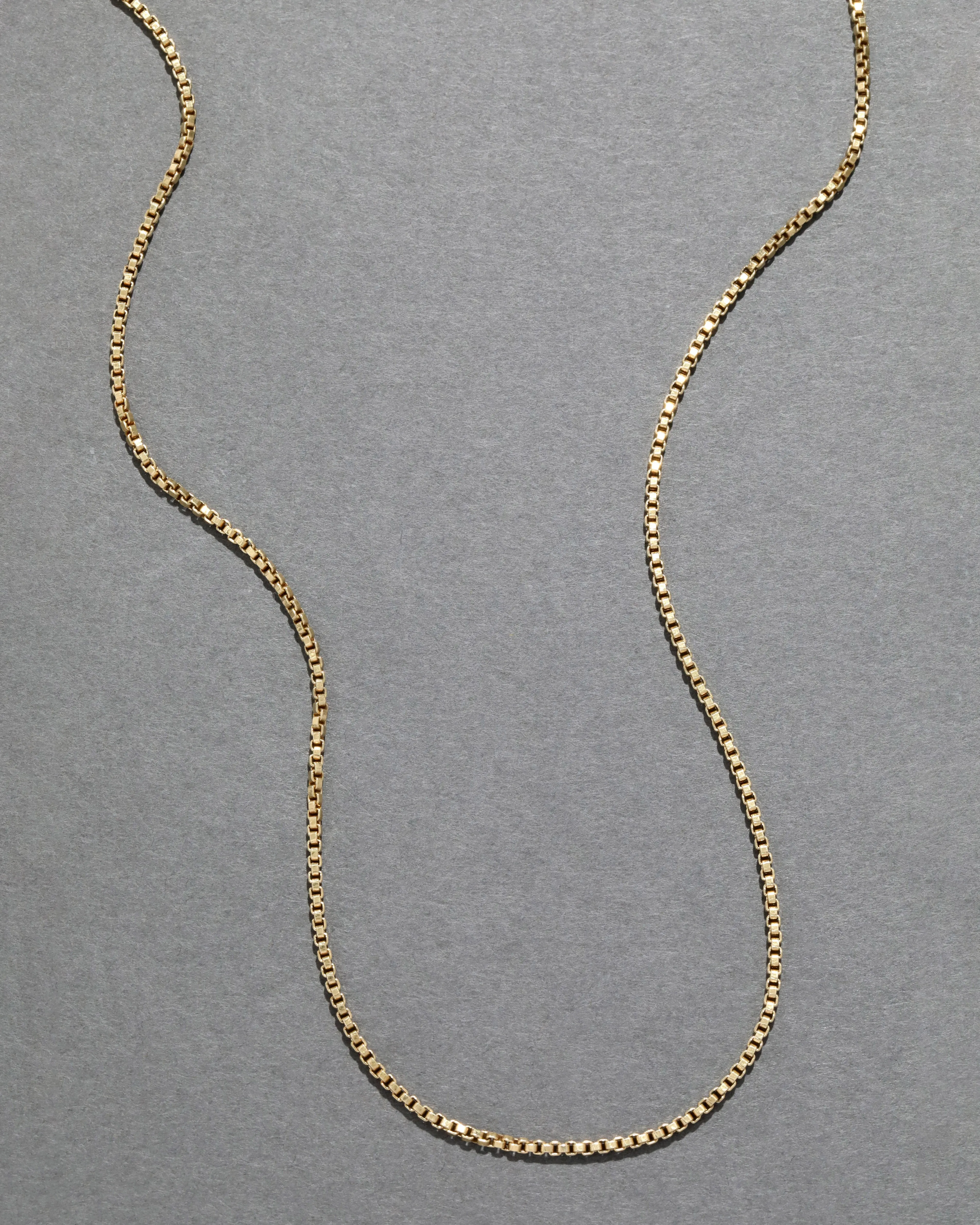 Vintage 14k Gold Thin Box Chain Necklace sold by Alexis Bittar