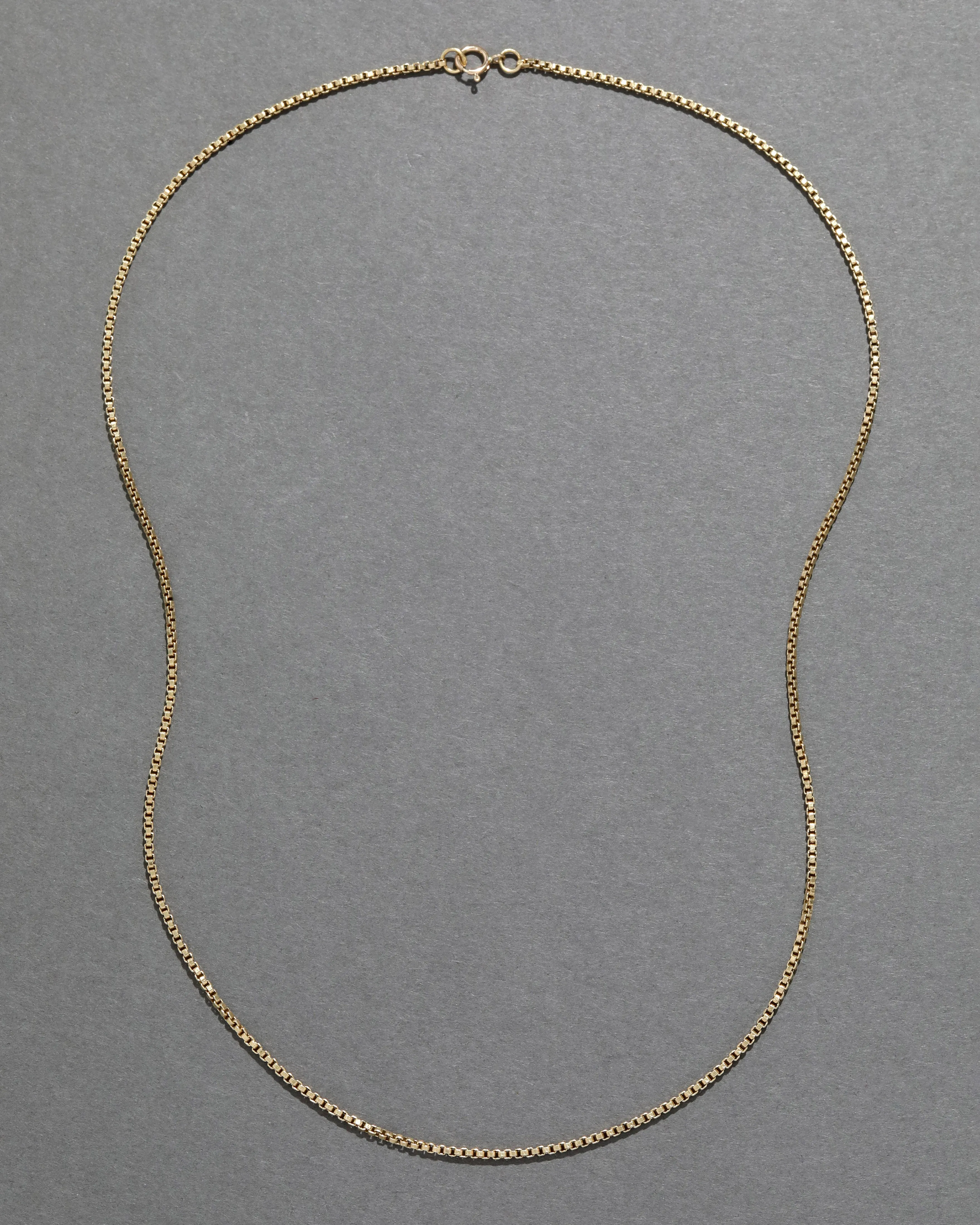 Vintage 14k Gold Thin Box Chain Necklace sold by Alexis Bittar product image thumbnail 3