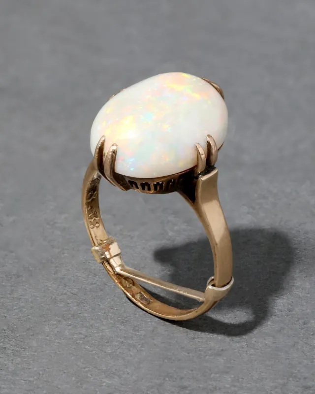 Antique 1920s 18k Gold Ring with Natural Opal sold by Alexis Bittar