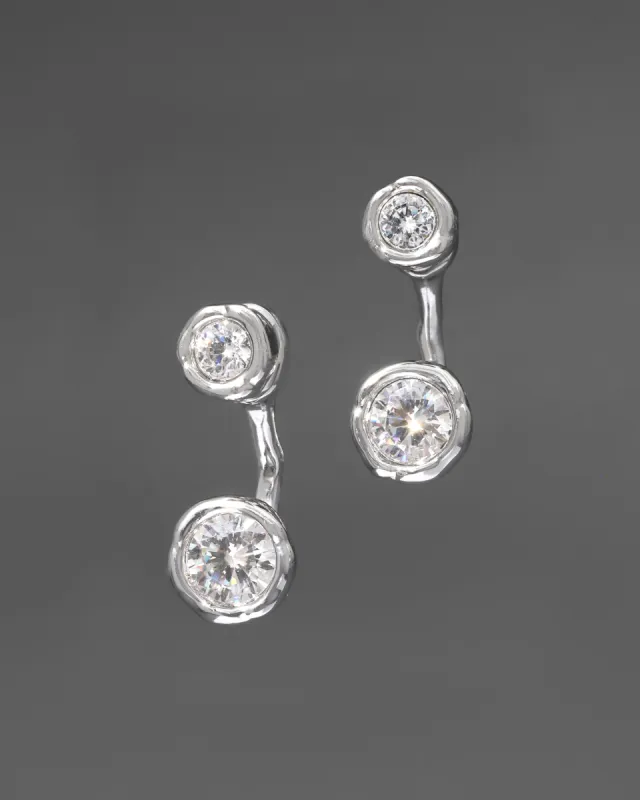 Asterales Silver Molten Front Back Earring sold by Alexis Bittar