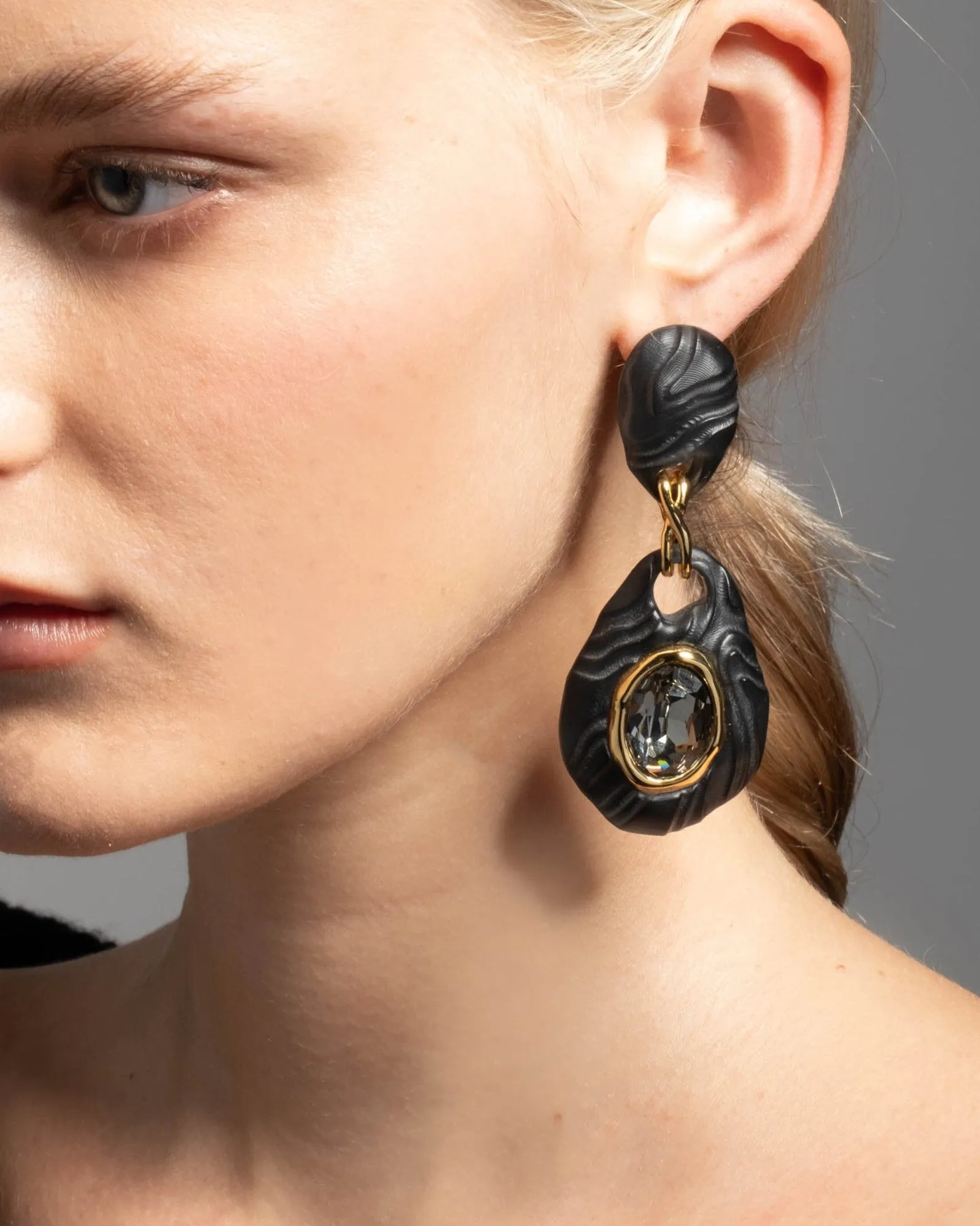 Madera Lucite Drop Earring- Black sold by Alexis Bittar