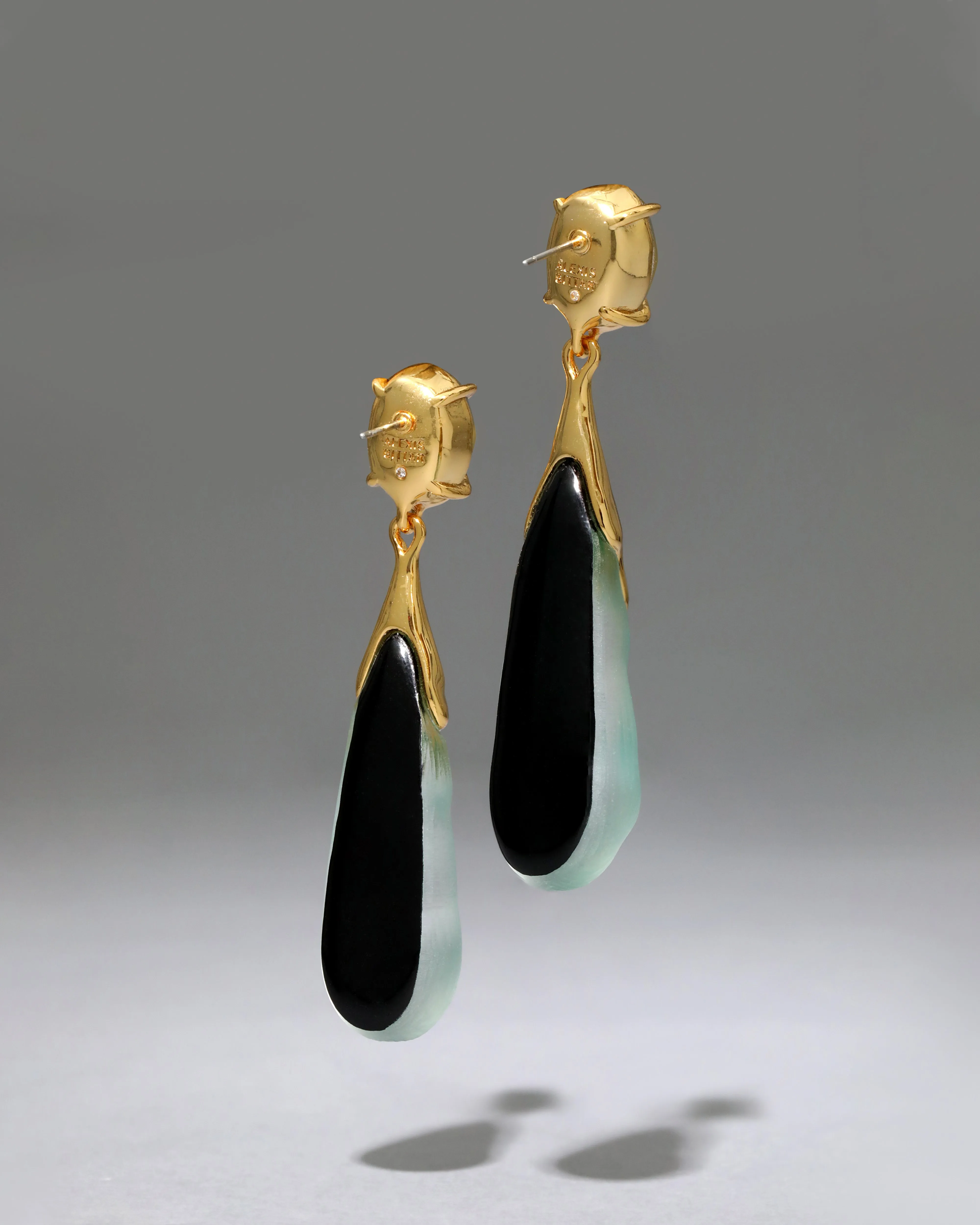 Bonbon Crystal Small Teardrop Earring- Metallic Emerald sold by Alexis Bittar product image thumbnail 3