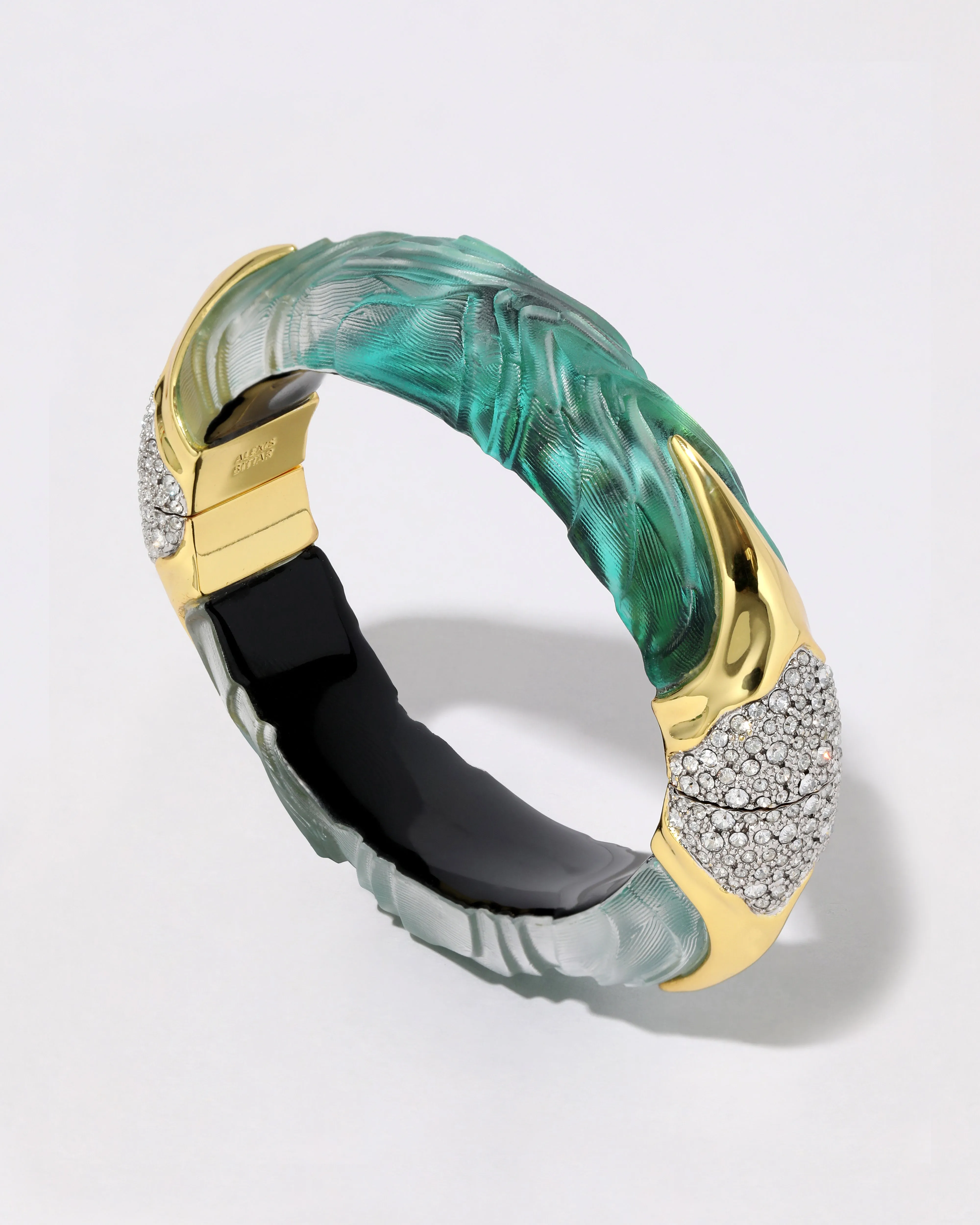 Madera Lucite Hinge Bracelet- Malachite sold by Alexis Bittar product image thumbnail 2
