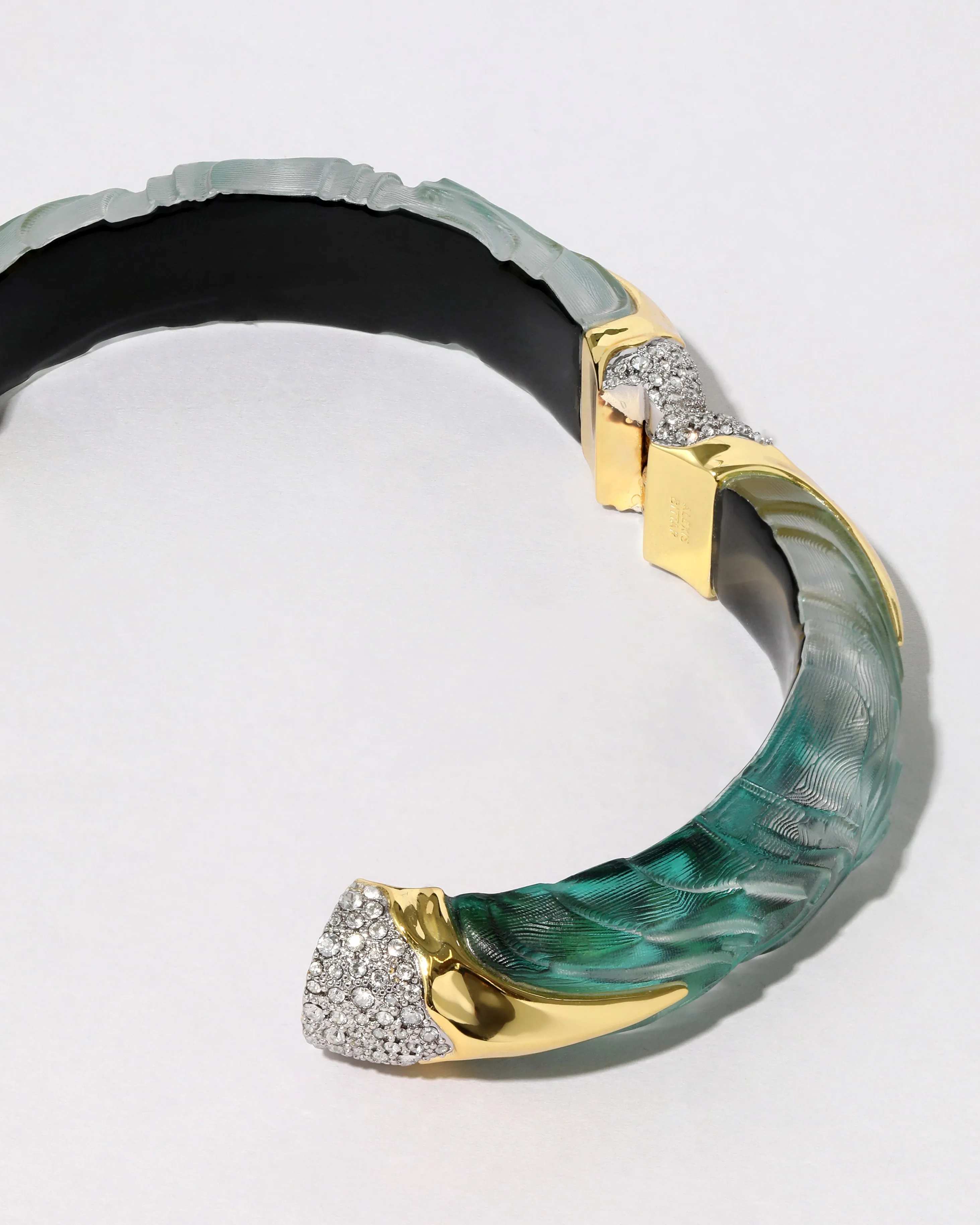 Madera Lucite Hinge Bracelet- Malachite sold by Alexis Bittar product image thumbnail 5
