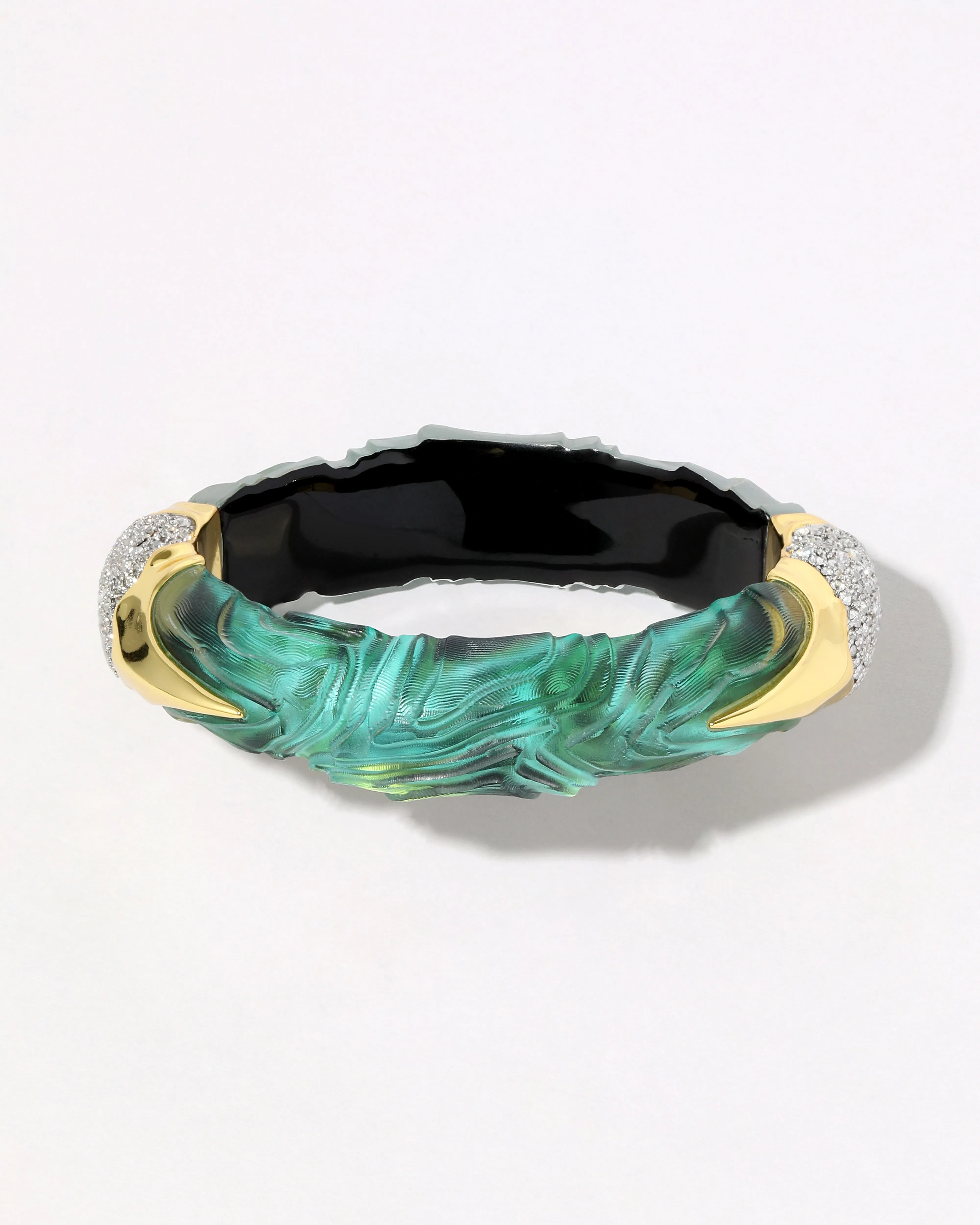 Madera Lucite Hinge Bracelet- Malachite sold by Alexis Bittar product image thumbnail 4