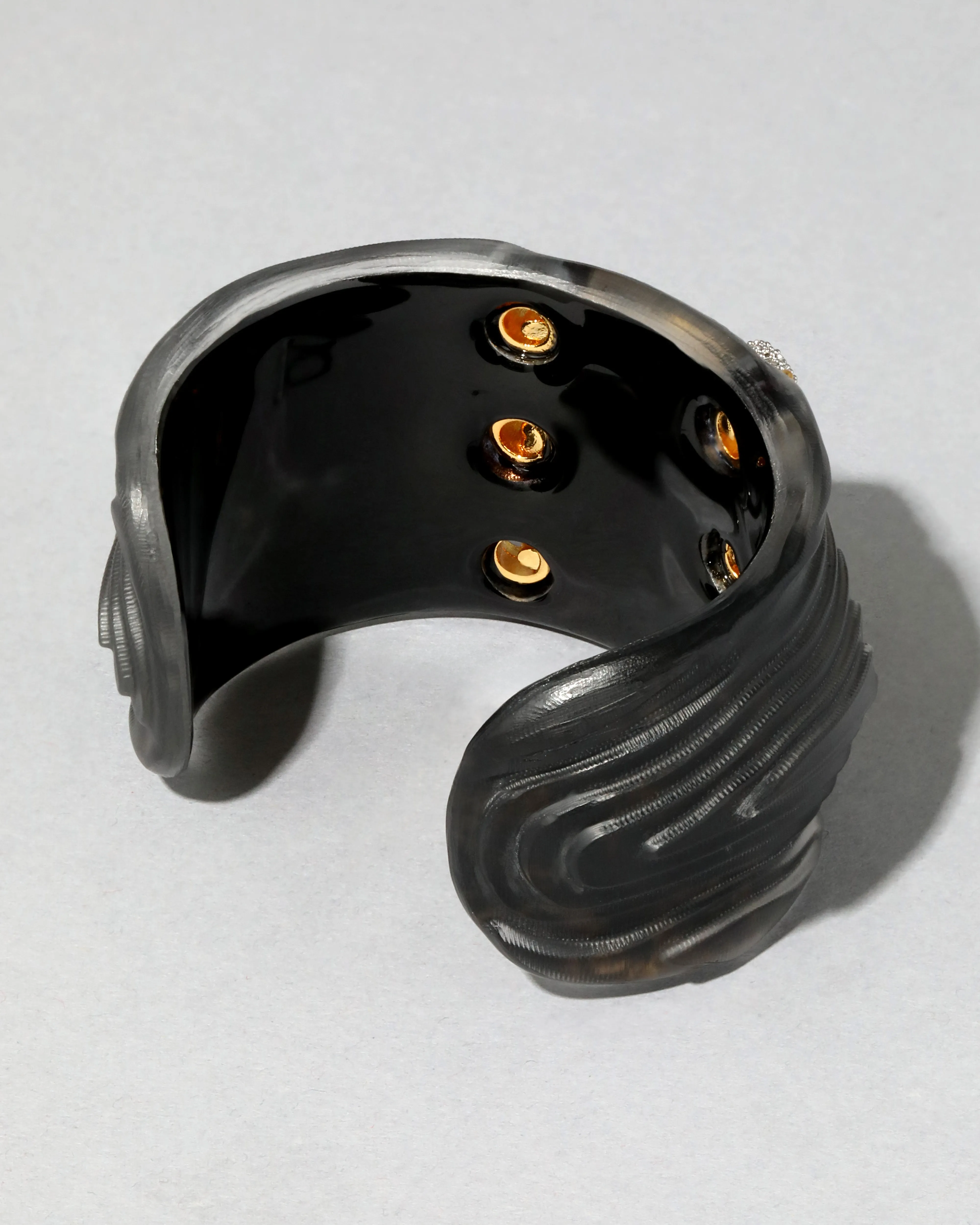 Madera Lace Up Lucite Cuff Bracelet- Ebony sold by Alexis Bittar product image thumbnail 4