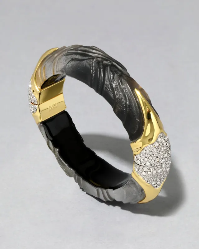 Madera Lucite Hinge Bracelet- Ebony sold by Alexis Bittar