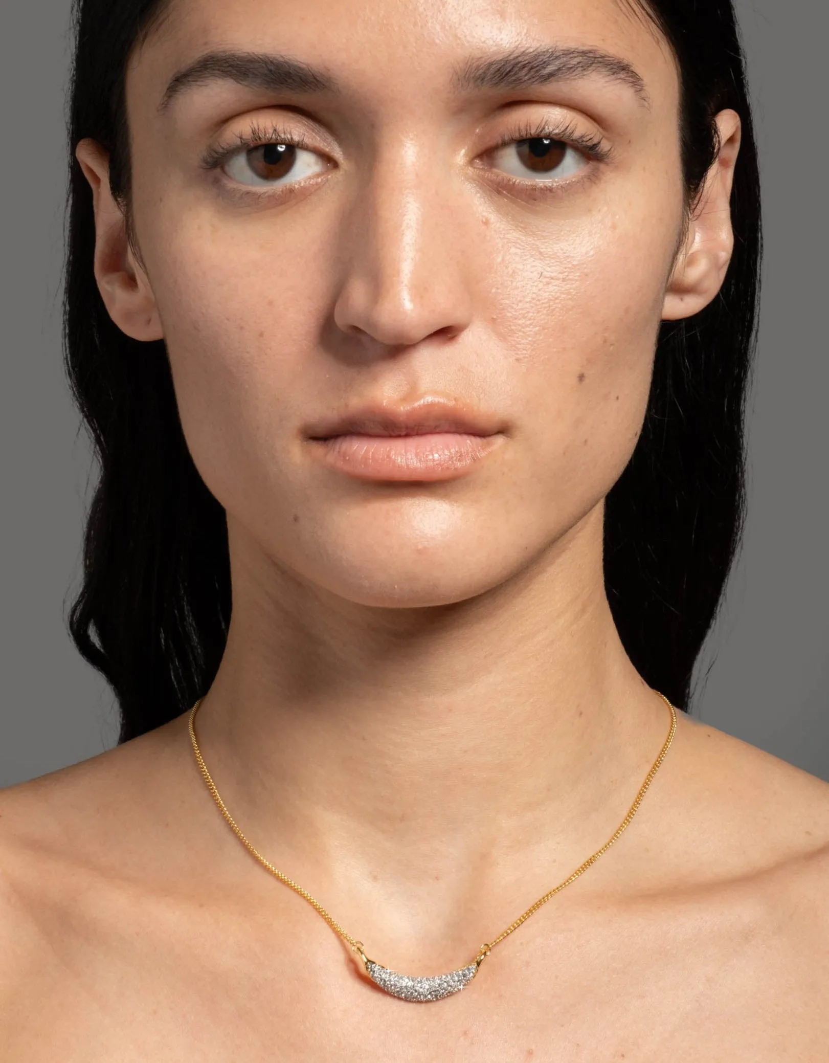 Solanales Crystal Small Crescent Necklace sold by Alexis Bittar product image thumbnail 2