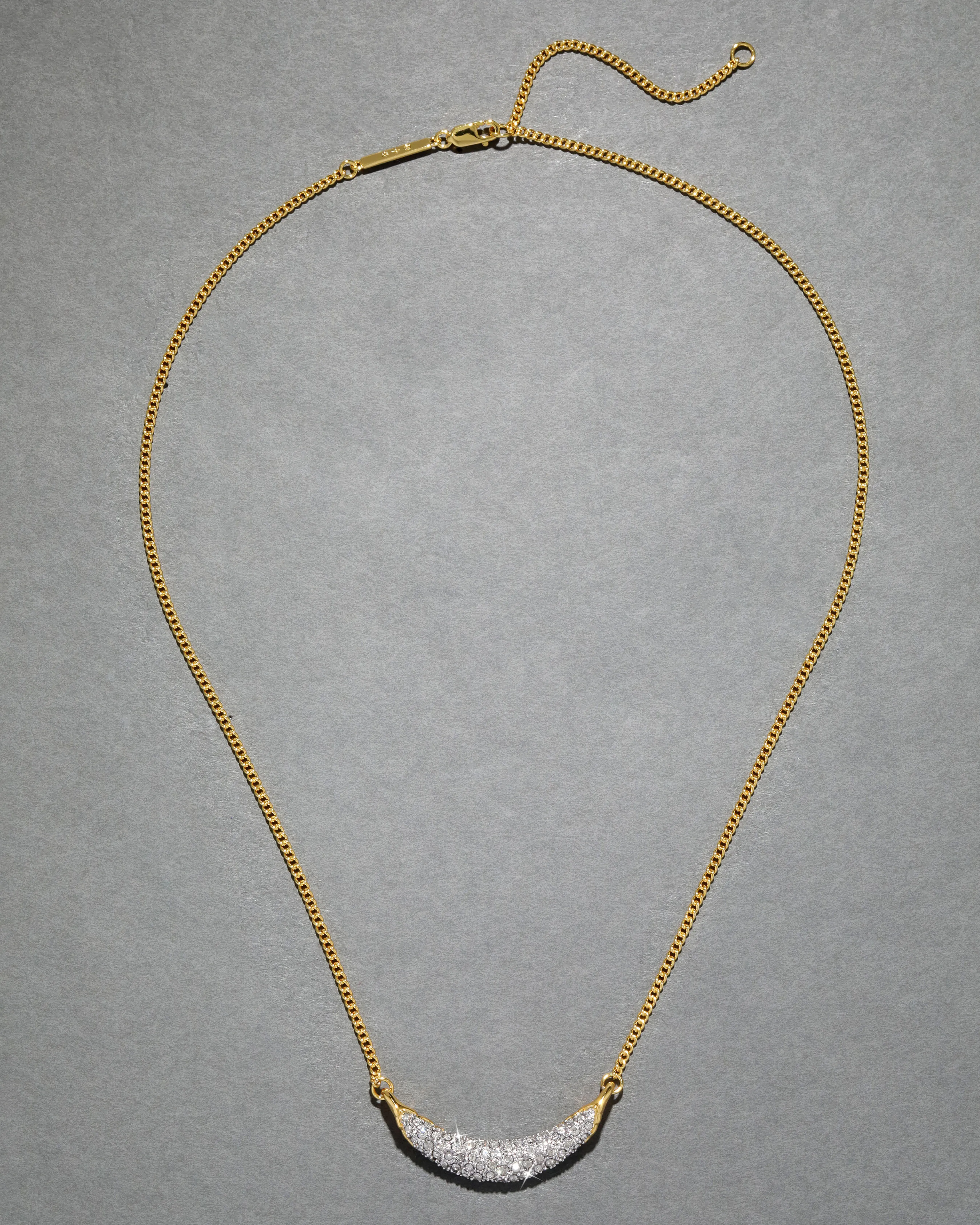 Solanales Crystal Small Crescent Necklace sold by Alexis Bittar product image thumbnail 3