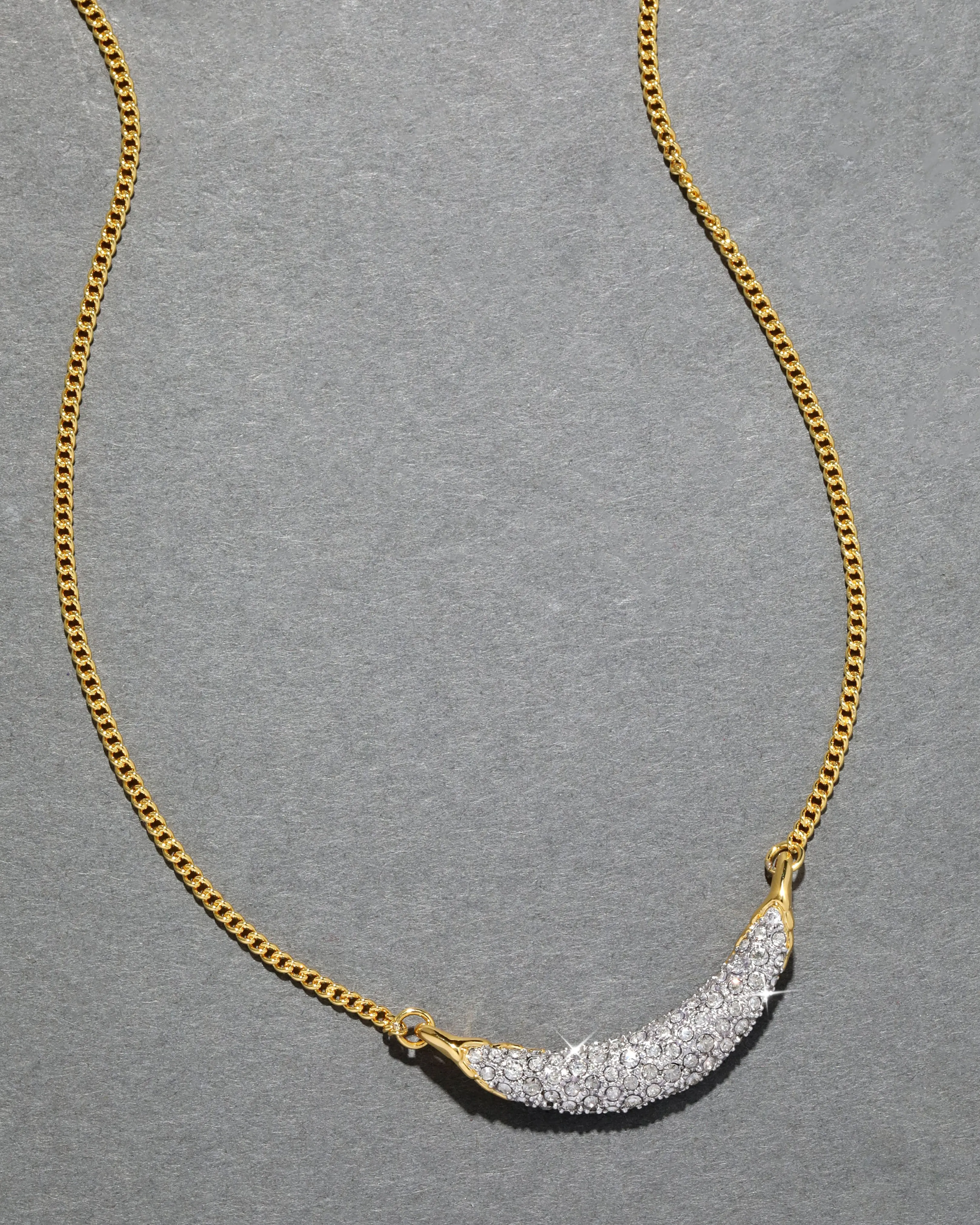 Solanales Crystal Small Crescent Necklace sold by Alexis Bittar