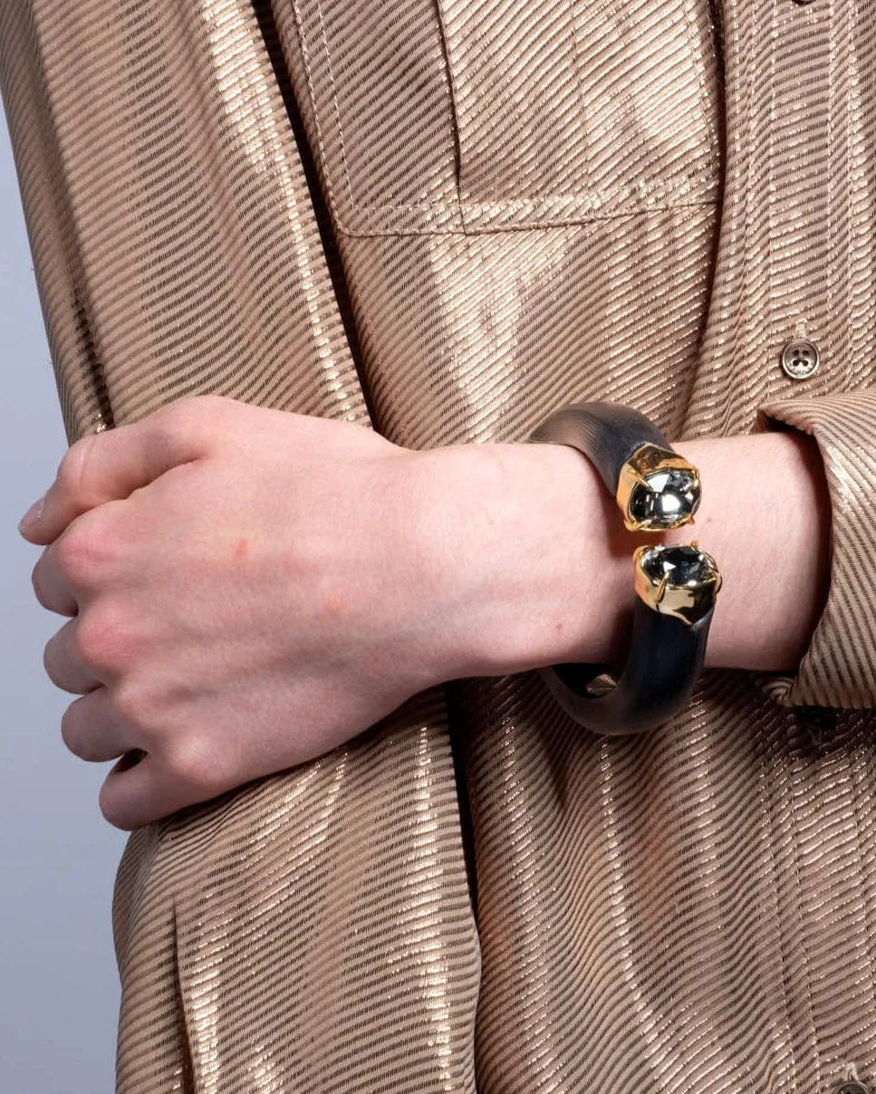 Bonbon Crystal Lucite Hinge Bracelet- Black sold by Alexis Bittar product image thumbnail 3