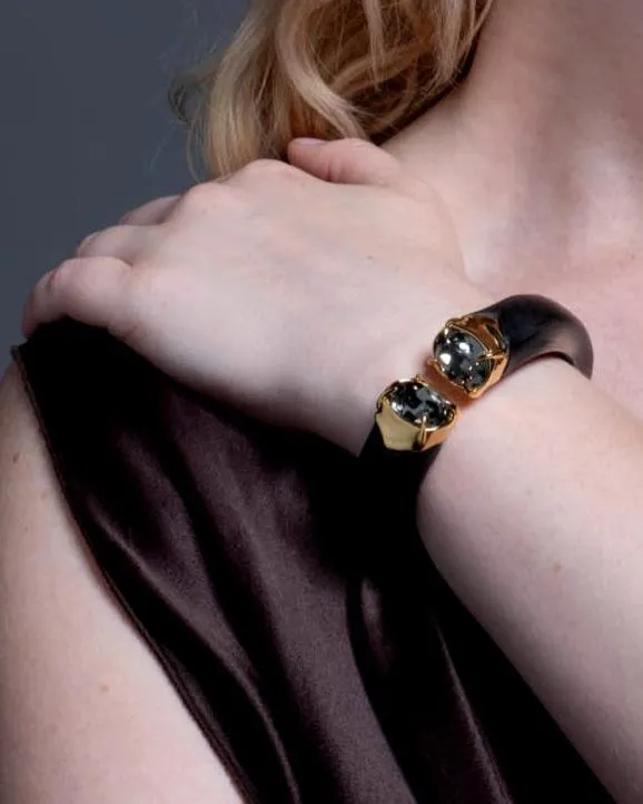 Bonbon Crystal Lucite Hinge Bracelet- Black sold by Alexis Bittar product image thumbnail 2