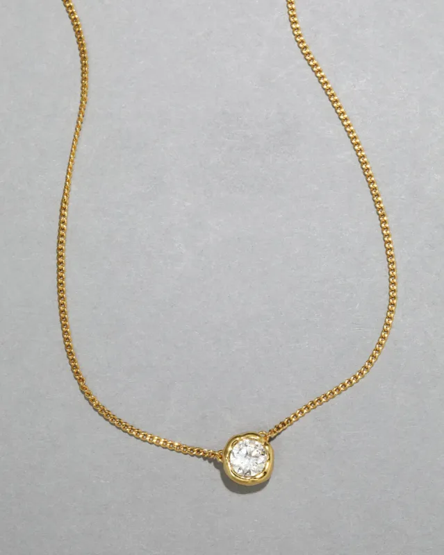 Asterales Gold Solitaire Necklace sold by Alexis Bittar