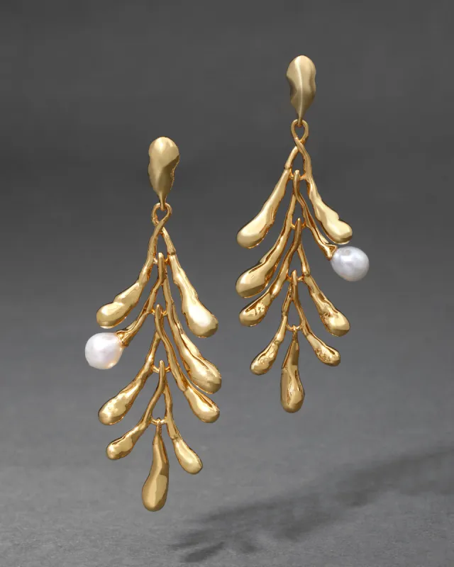 Perla Freshwater Pearl Cascading Earring made by Alexis Bittar