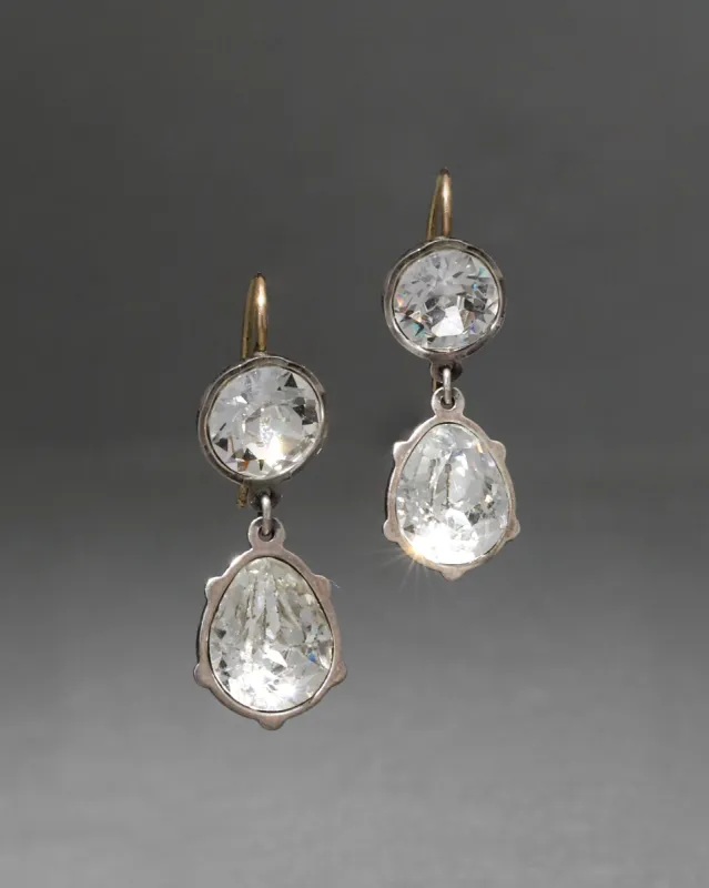 Sterling Silver & 14k Gold Pear Crystal Drop Wire Earring sold by Alexis Bittar