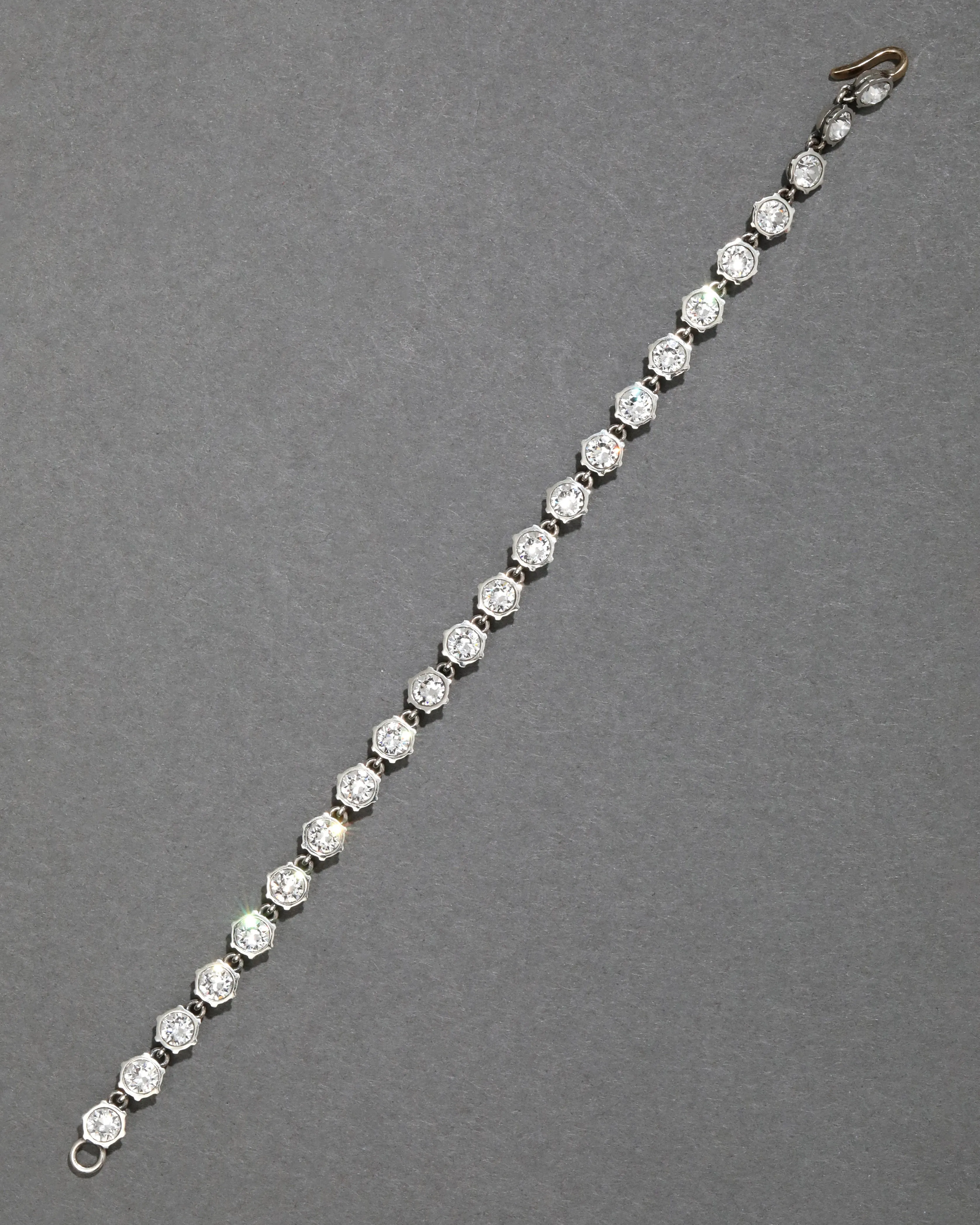 Sterling Silver & 14k Gold Small Crystal Tennis Bracelet sold by Alexis Bittar product image thumbnail 2