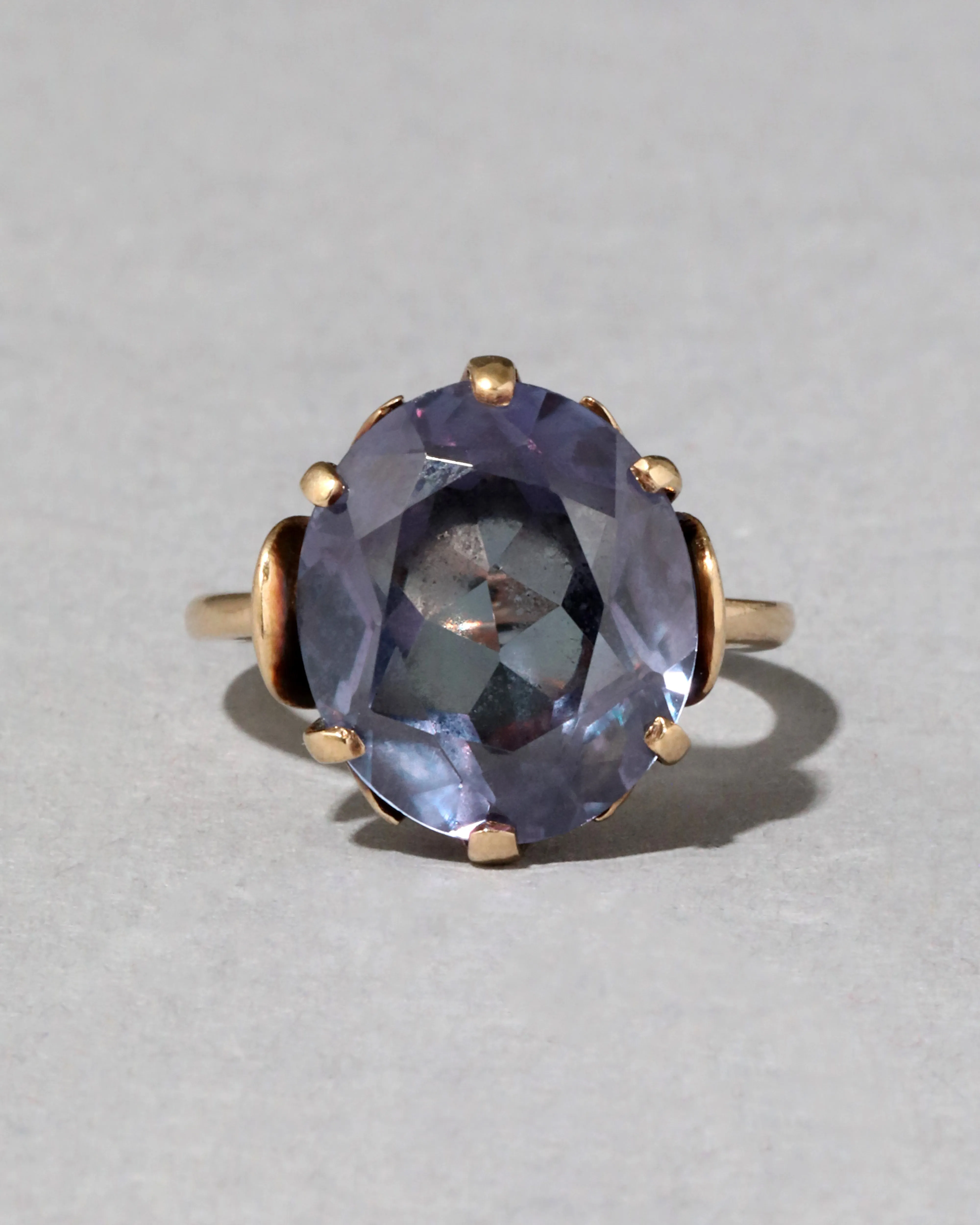 Antique 1910s 10k Gold & Alexandrite Ring sold by Alexis Bittar product image thumbnail 2