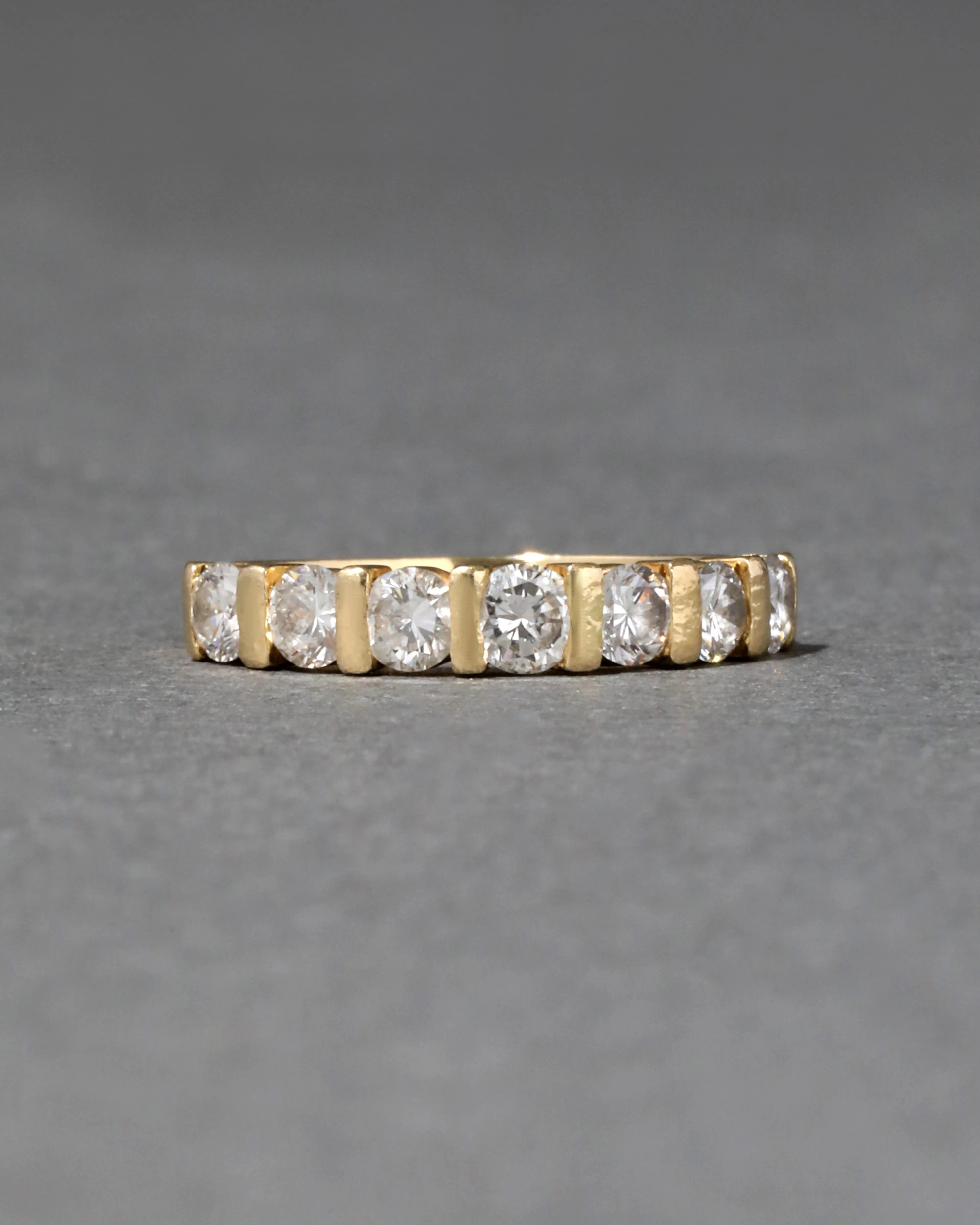 Vintage 1980s 18k Gold & Diamond Large Band Ring sold by Alexis Bittar product image thumbnail 2