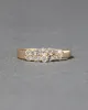Vintage 1970s 14k Gold Diamond Double Row Band Ring sold by Alexis Bittar