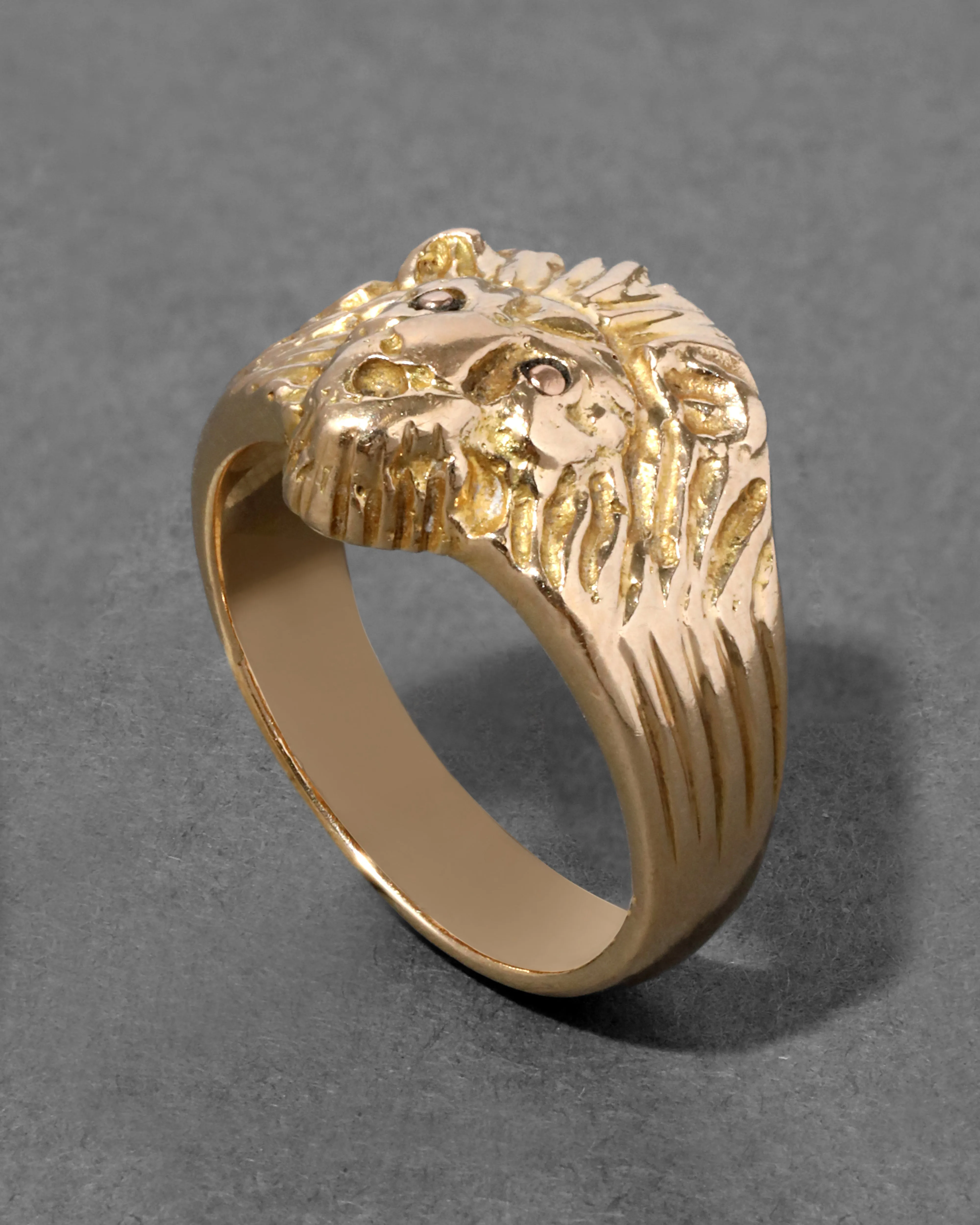 Vintage 14k Gold Lion Head Ring sold by Alexis Bittar product image thumbnail 2