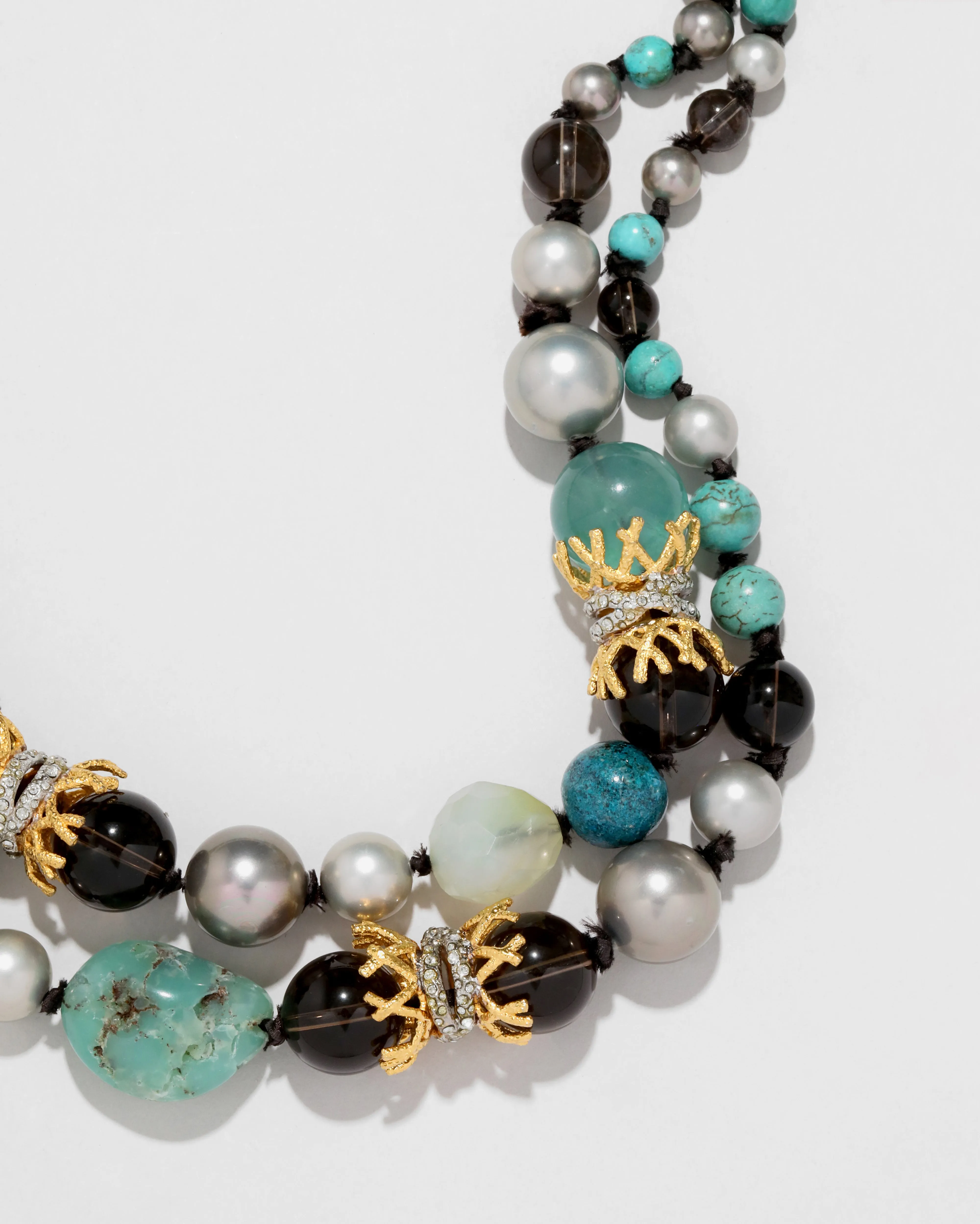 Archive Double Strand Beaded Stone Necklace sold by Alexis Bittar product image thumbnail 2