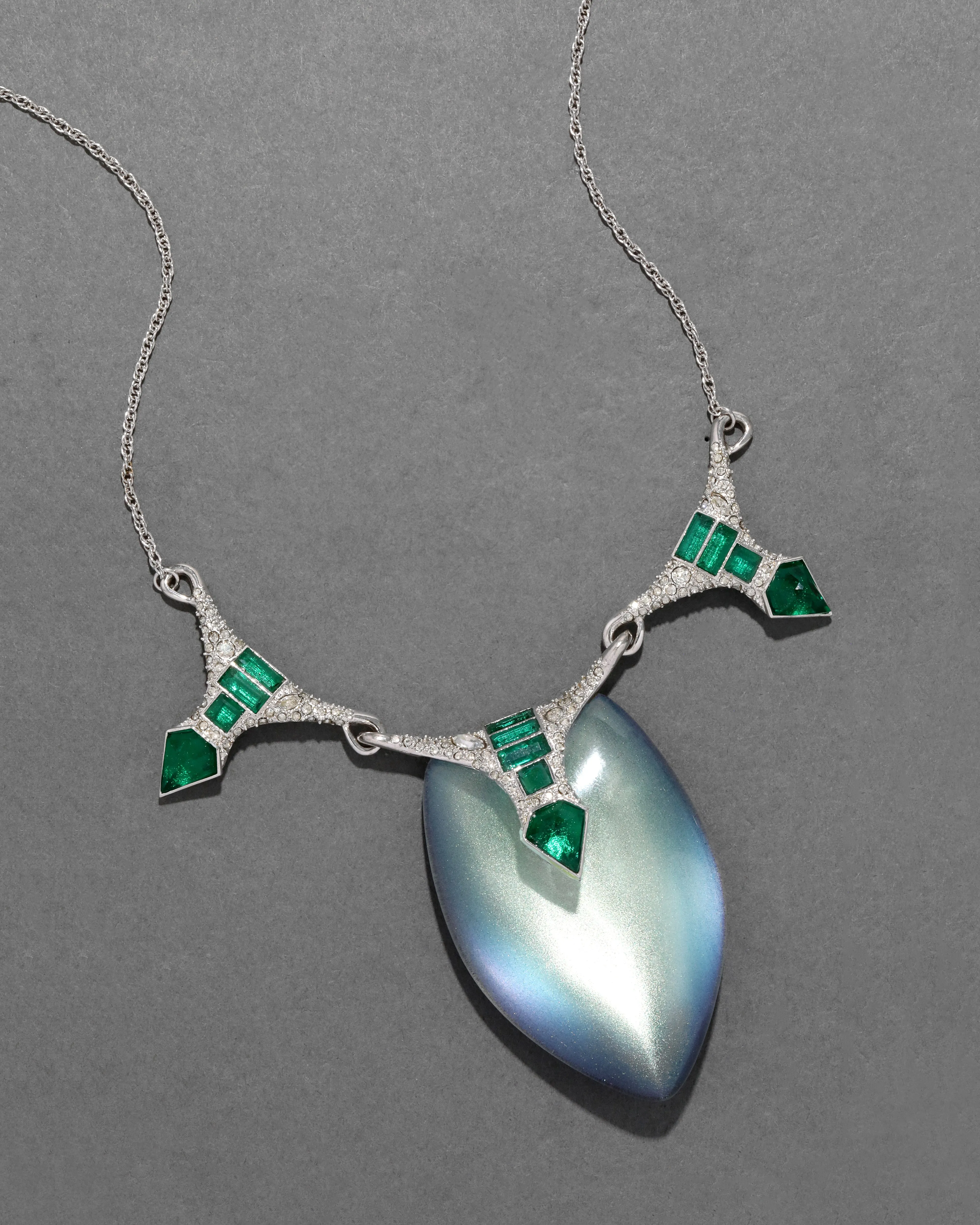 Archive Crystal Encrusted Lucite Pendant Necklace sold by Alexis Bittar