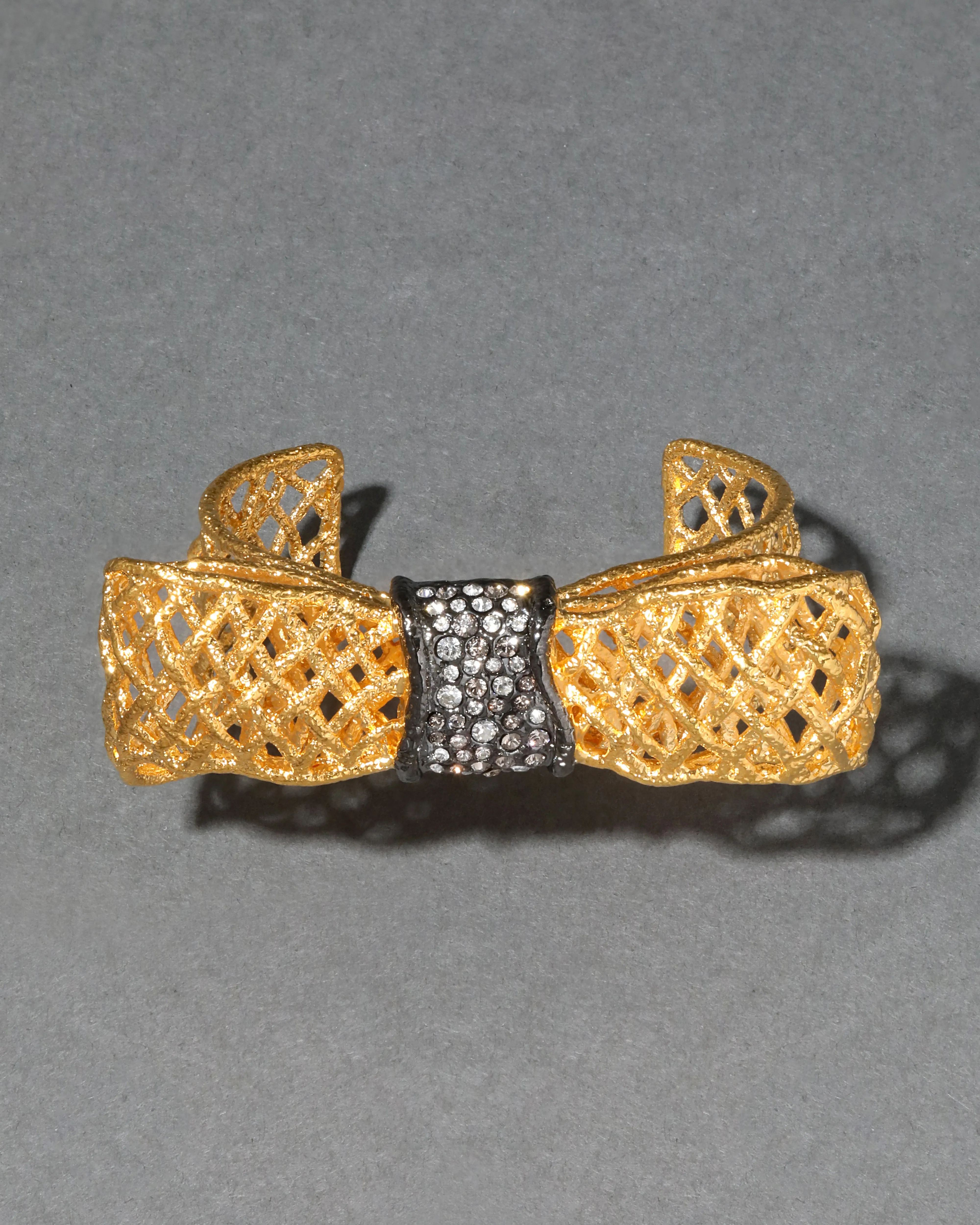 Archive Crystal Encrusted Bow Cuff Bracelet sold by Alexis Bittar product image thumbnail 2