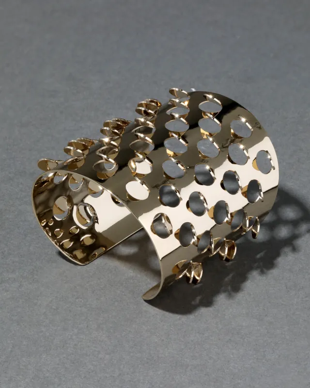 Archive Gold Grater Cuff Bracelet sold by Alexis Bittar