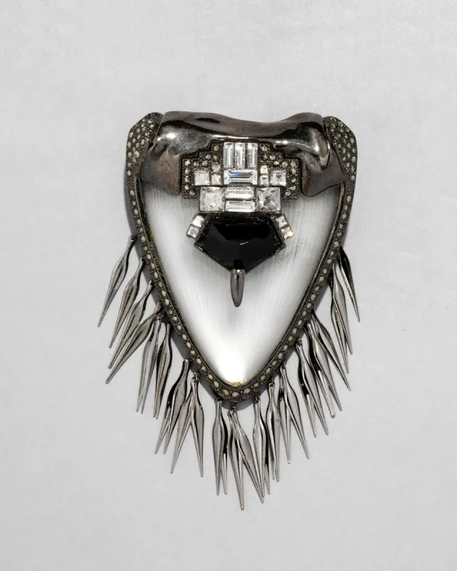 Archive Aztec Art Deco Lucite Fringe Pin sold by Alexis Bittar