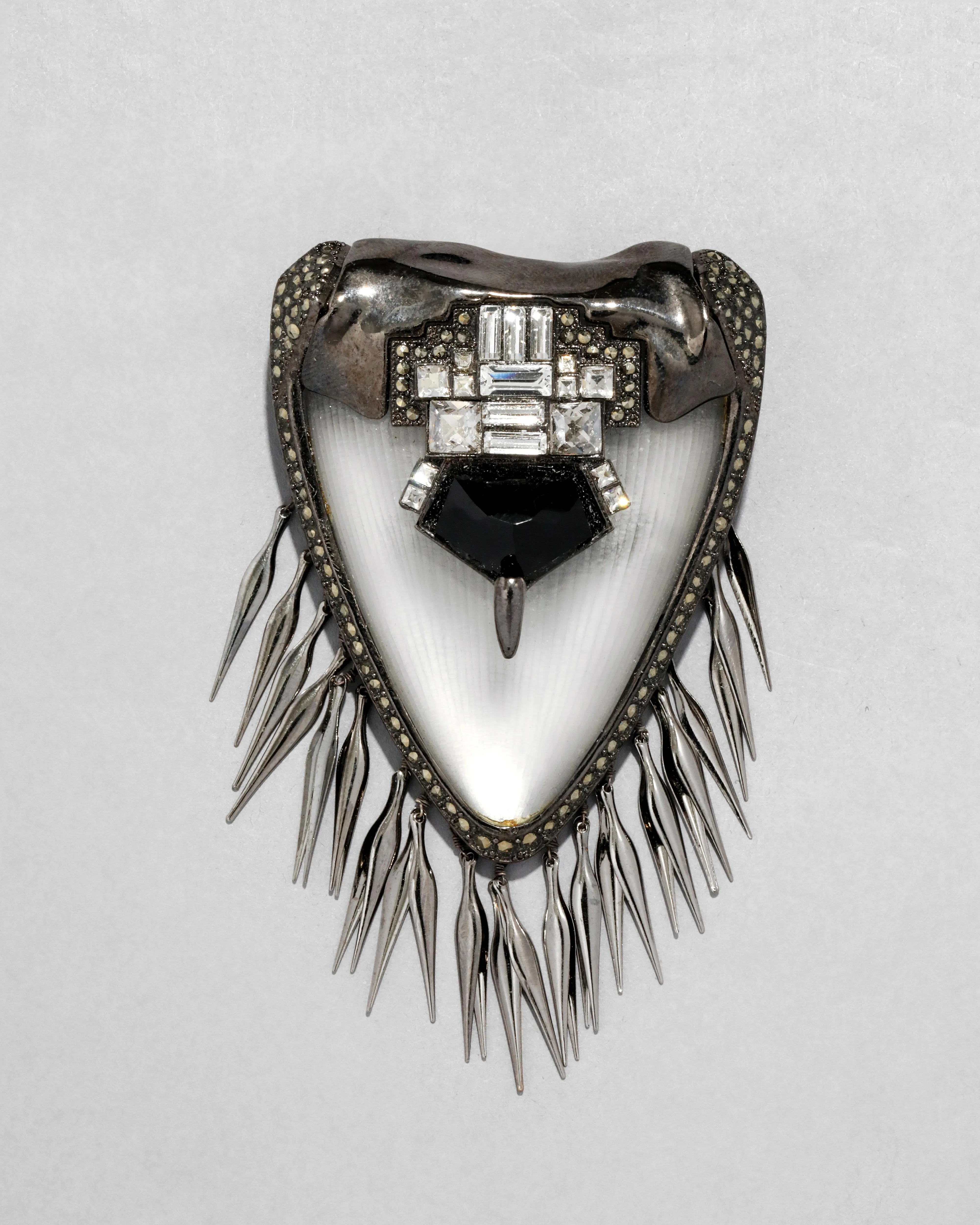 Archive Aztec Art Deco Lucite Fringe Pin sold by Alexis Bittar