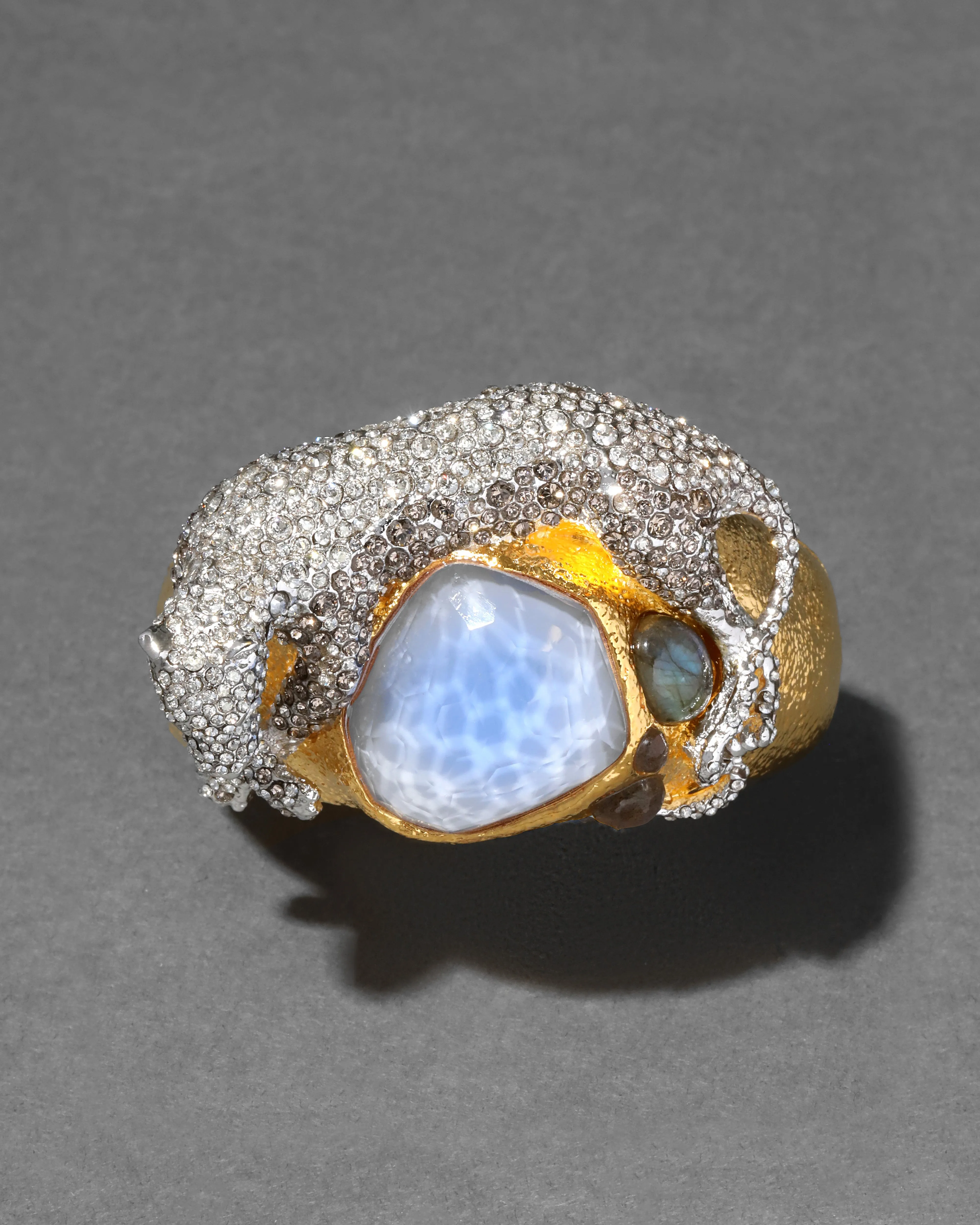 Archive Crystal Encrusted Lounging Panther Hinge Bracelet sold by Alexis Bittar product image thumbnail 2