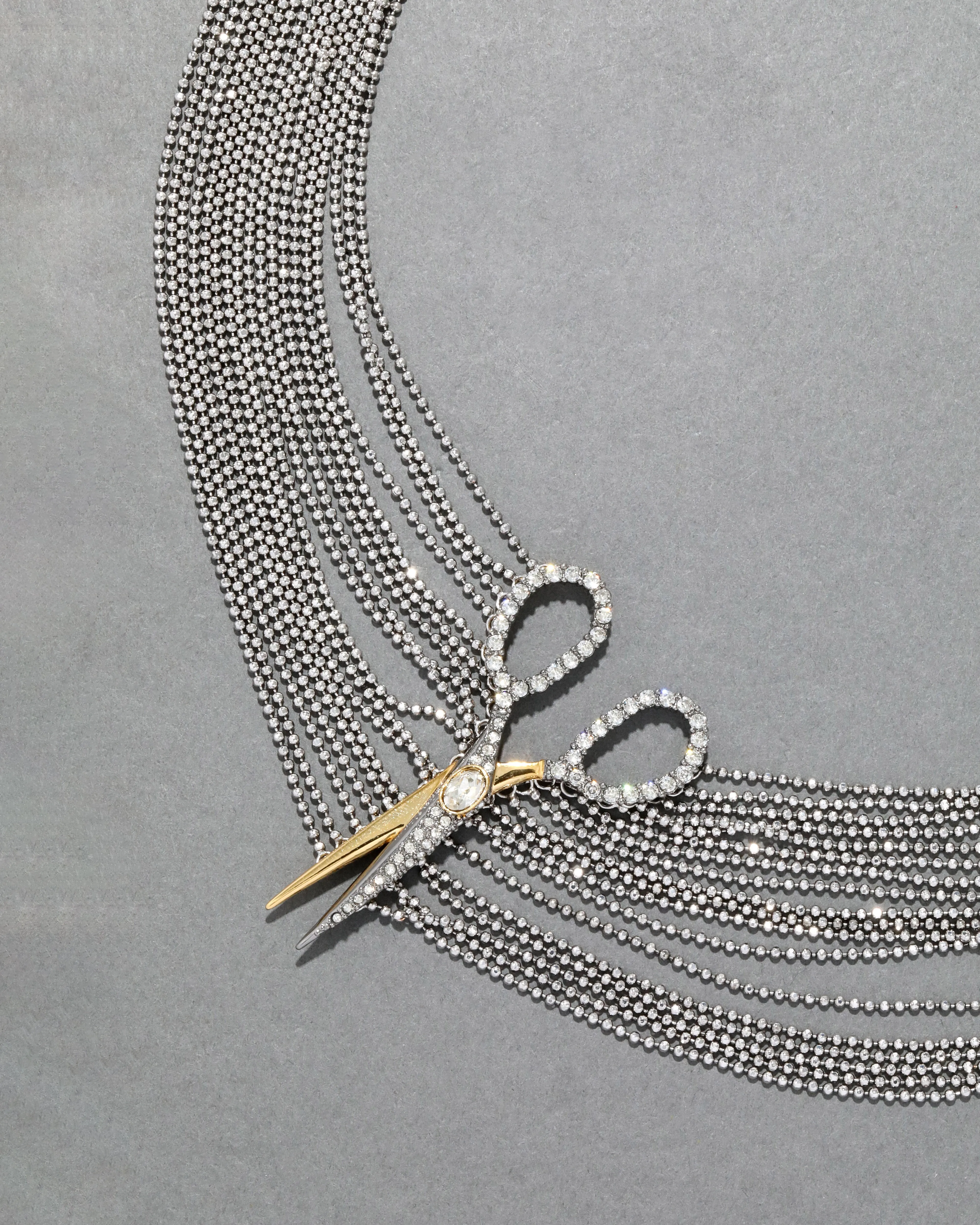 Archive Crystal Encrusted Scissor Bib Necklace sold by Alexis Bittar