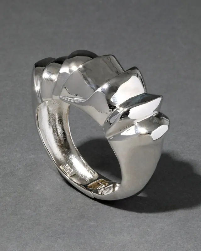 Archive Silver Sculptural Hinge Bracelet sold by Alexis Bittar