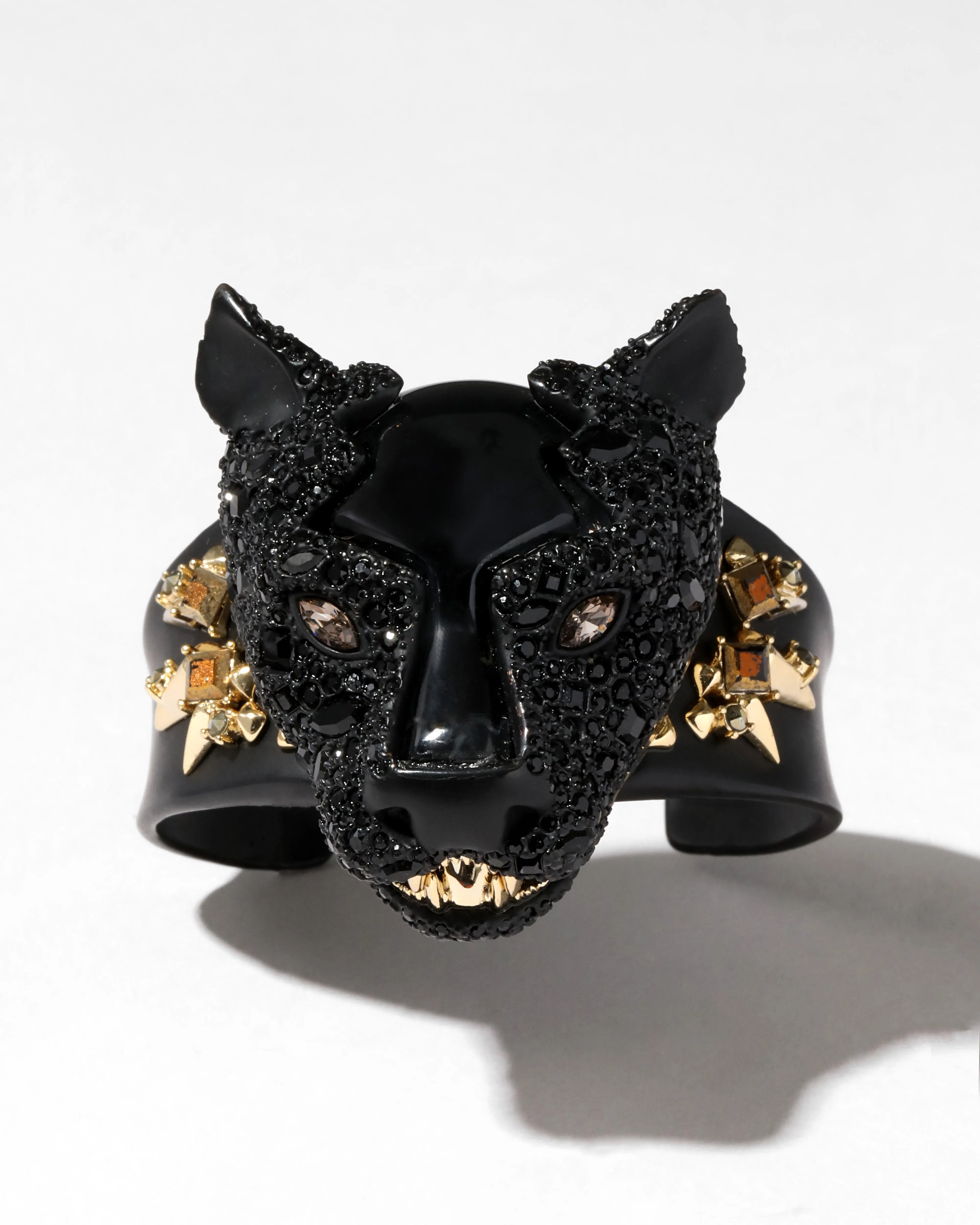 Archive Crystal Encrusted Panther Head Cuff Bracelet sold by Alexis Bittar product image thumbnail 2