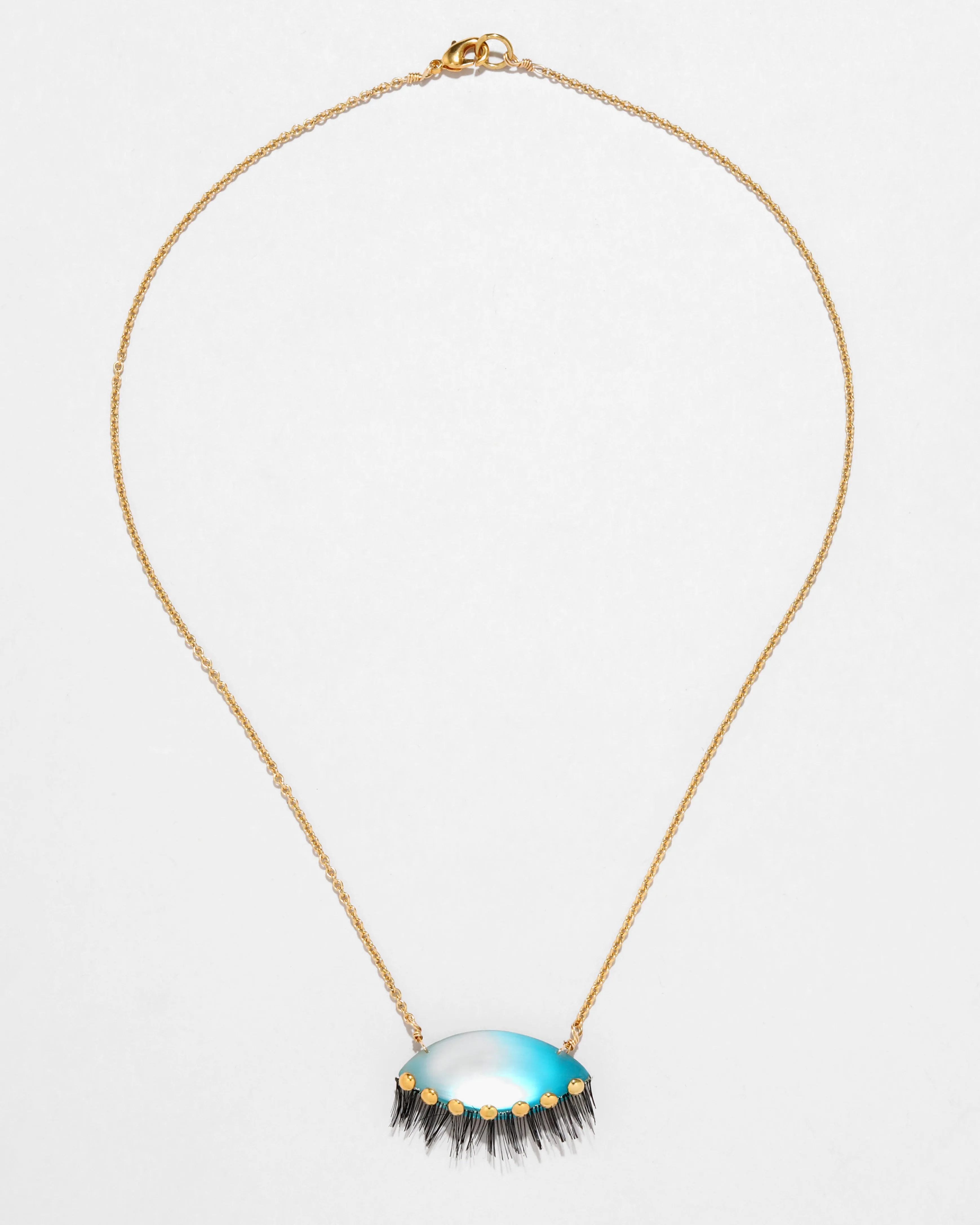Archive Lucite Sleeping Eye Pendant Necklace sold by Alexis Bittar product image thumbnail 2