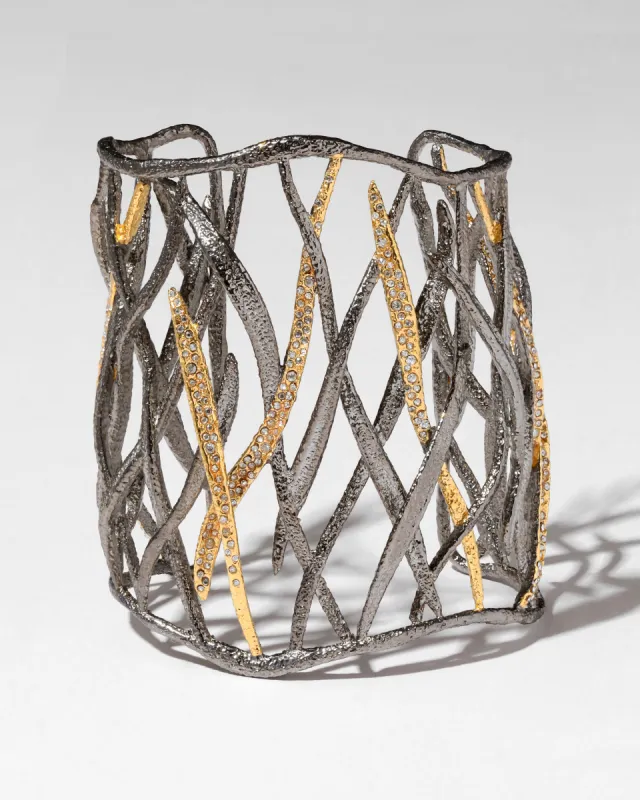 Archive Gunmetal Wavy Willows Cuff Bracelet sold by Alexis Bittar