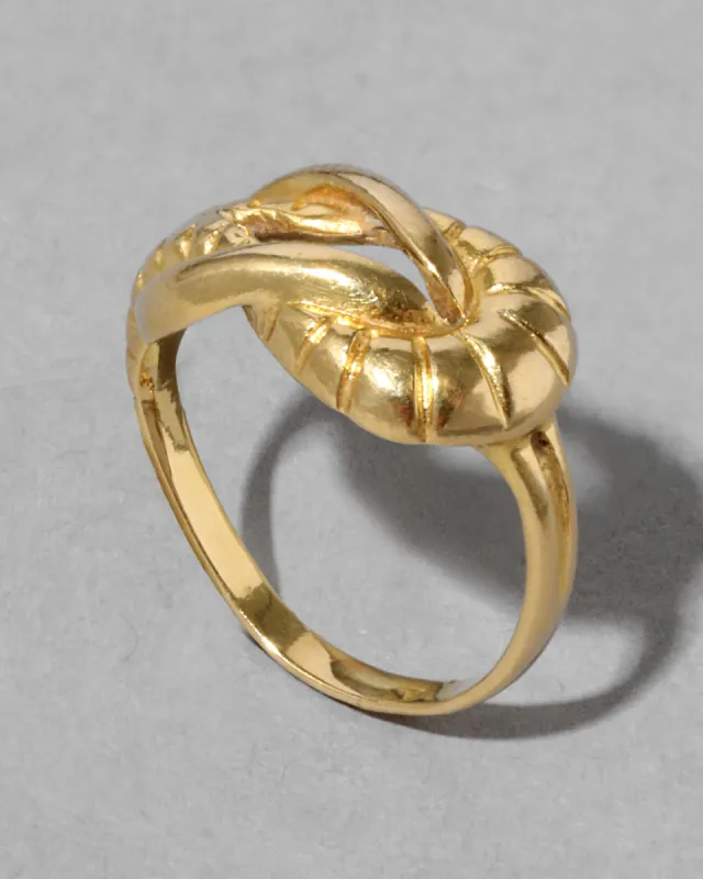 Vintage 1950s 18k Gold Handmade Lovers Knot Ring sold by Alexis Bittar