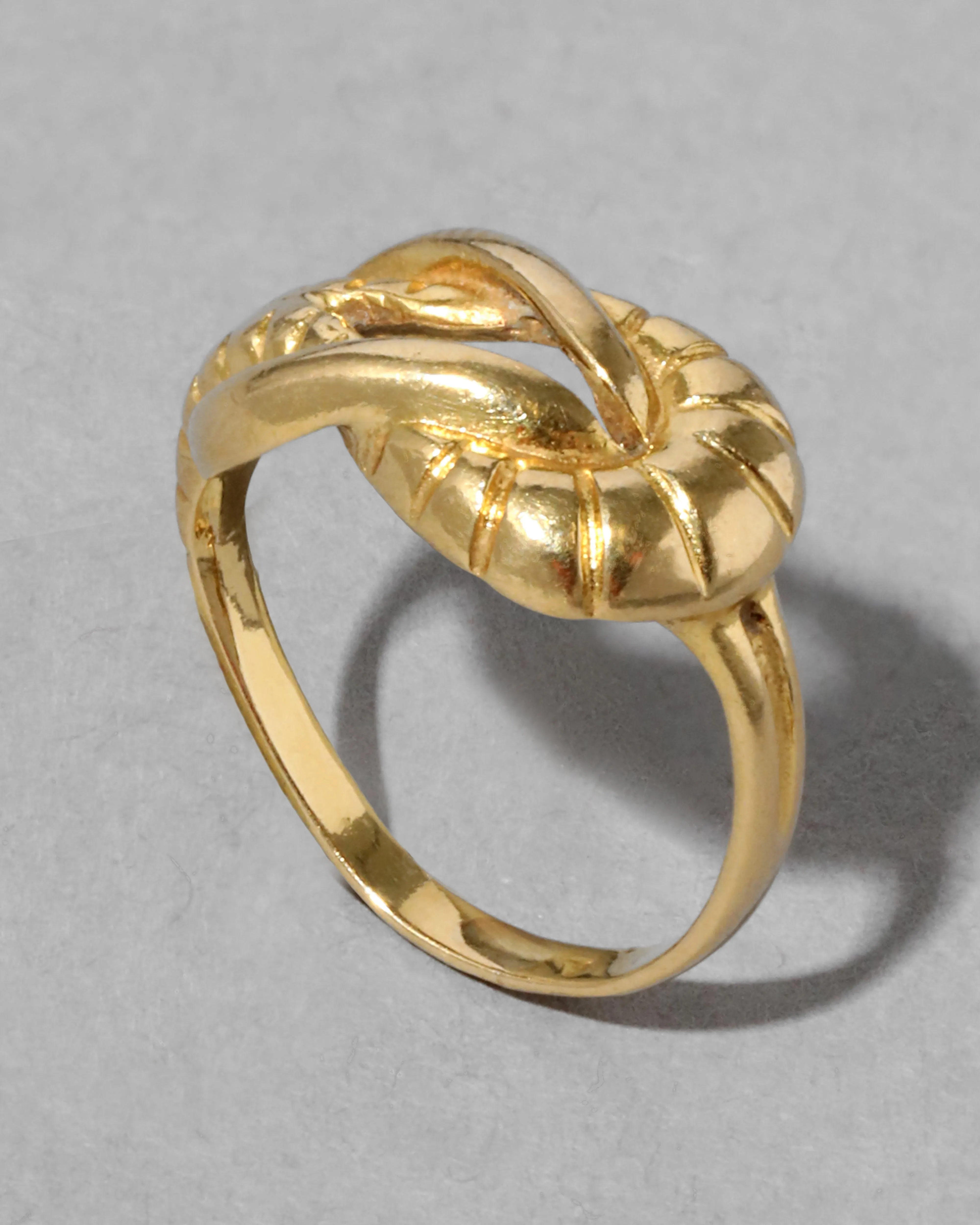 Vintage 1950s 18k Gold Handmade Lovers Knot Ring sold by Alexis Bittar