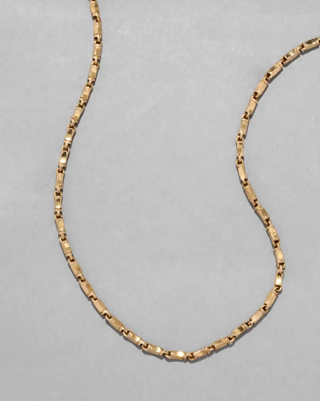 Vintage 1970s 14k Gold Custom Cast Hand-Soldered Link Chain Necklace sold by Alexis Bittar