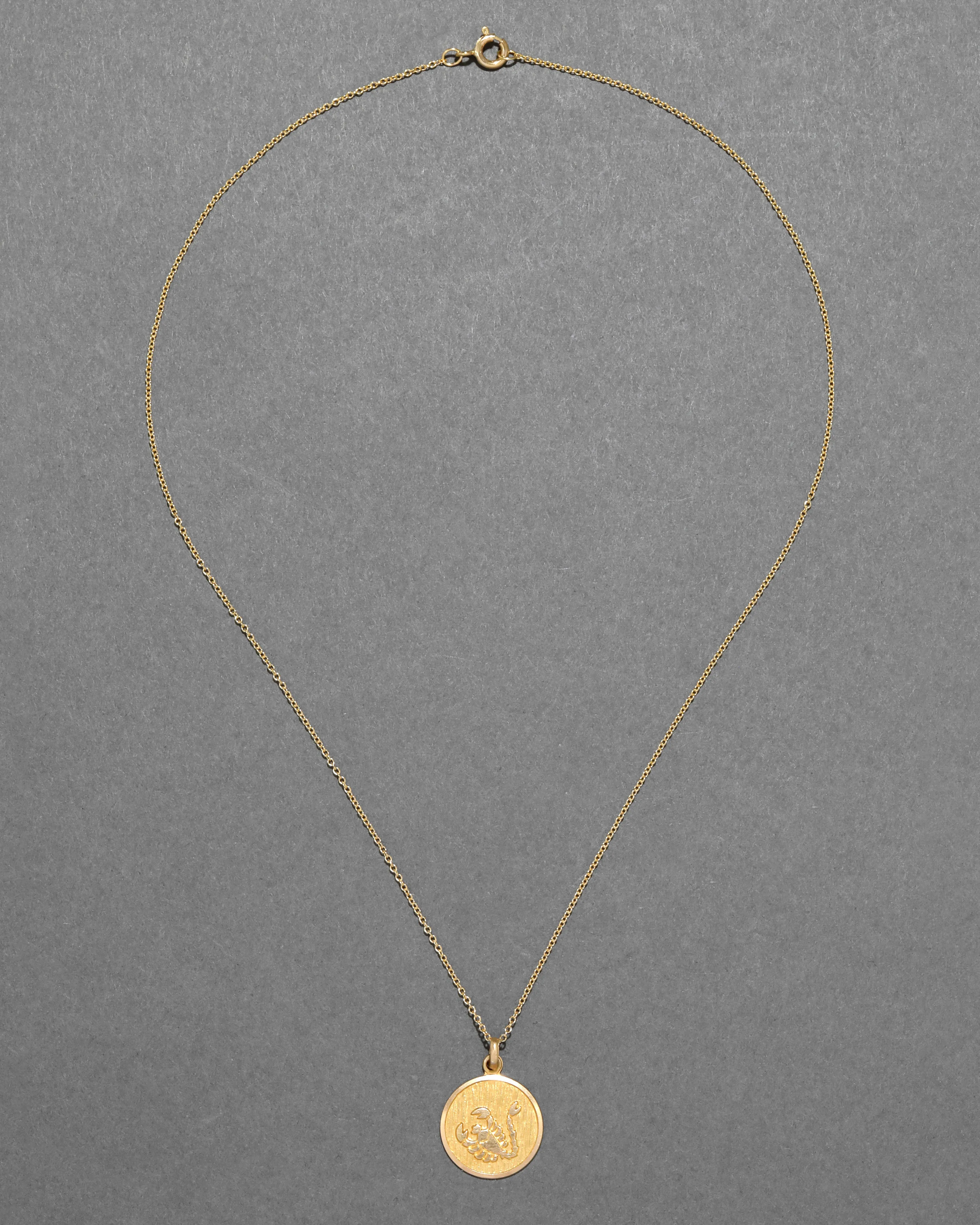 Vintage 1970s 18k Gold Scorpio Pendant Necklace sold by Alexis Bittar product image thumbnail 2