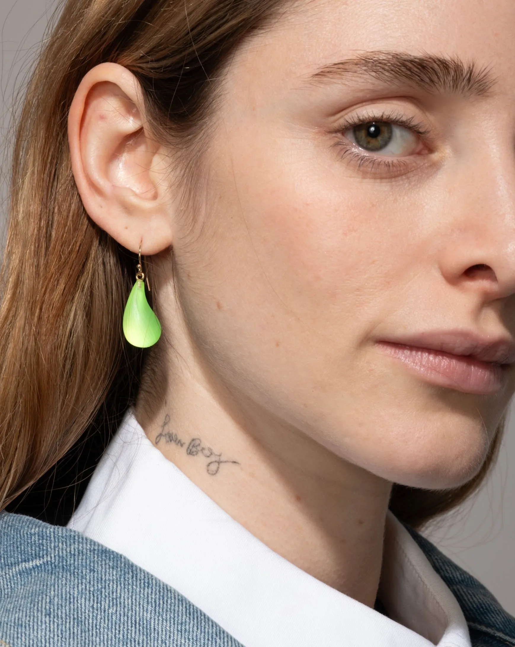 Lucite Dewdrop Earring- Neon Green sold by Alexis Bittar product image thumbnail 3