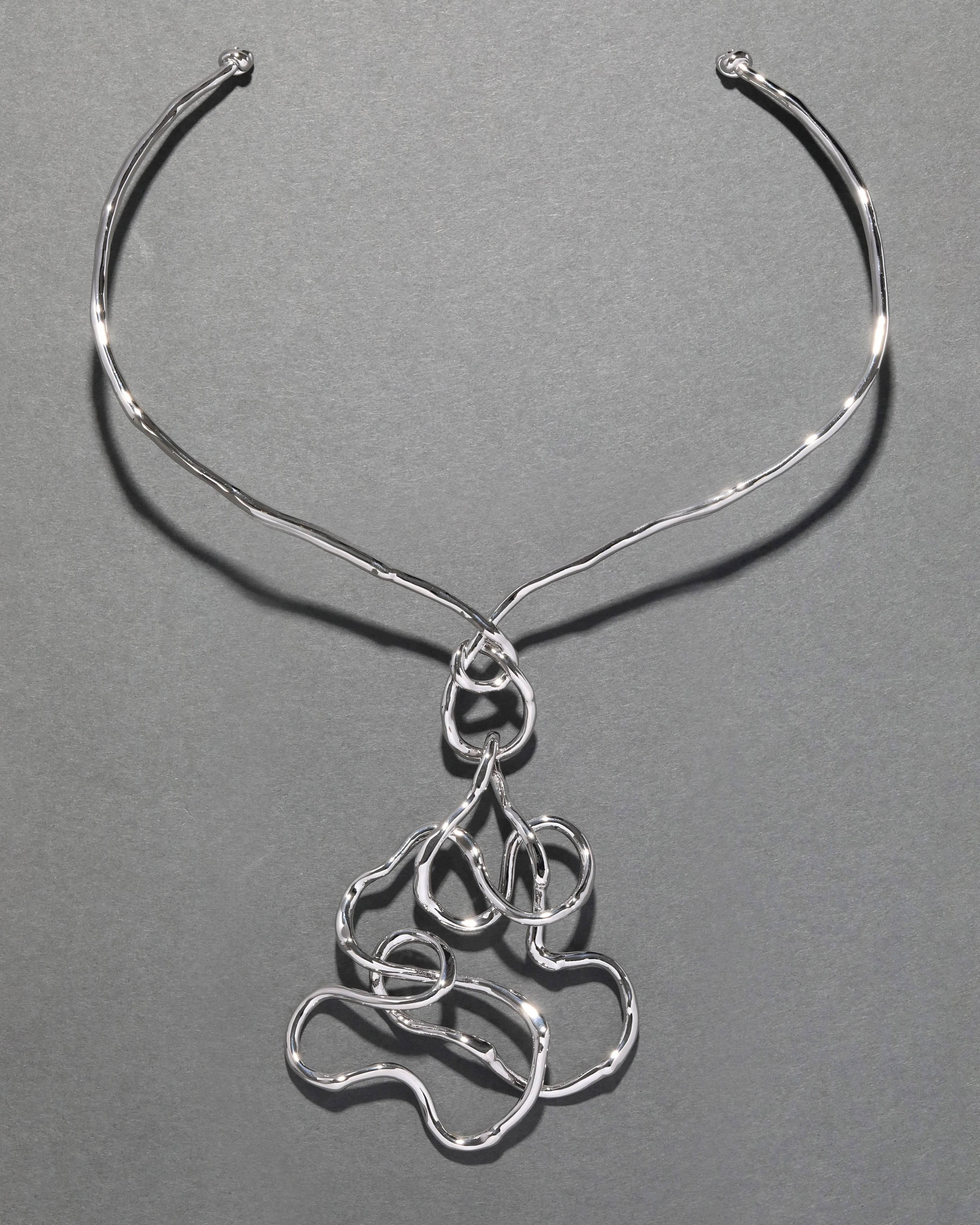 Twisted Silver Statement Collar Necklace sold by Alexis Bittar