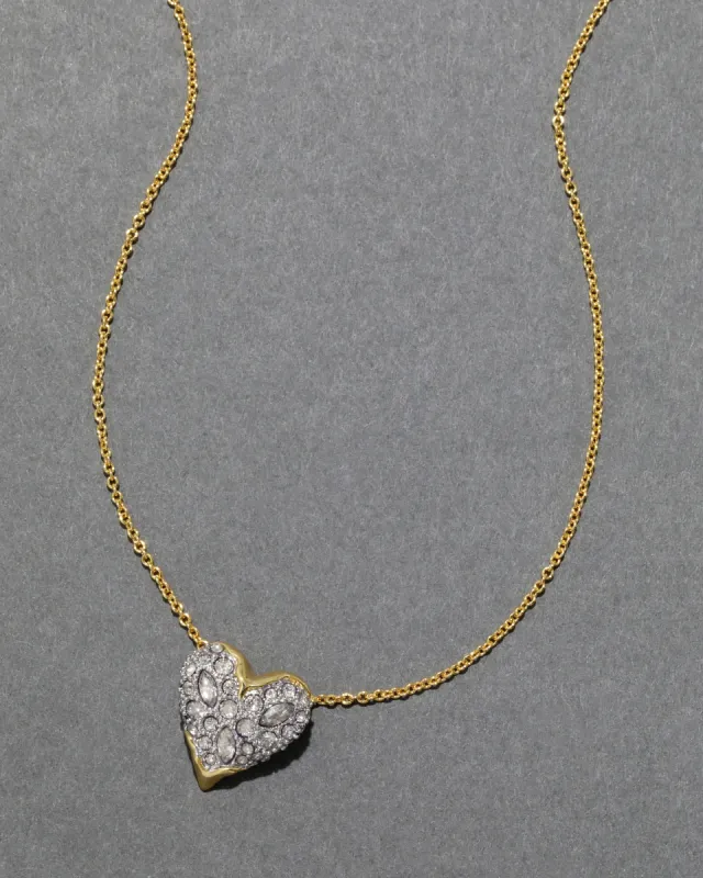 Solanales Crystal Heart Pendant Necklace- Air sold by Alexis Bittar