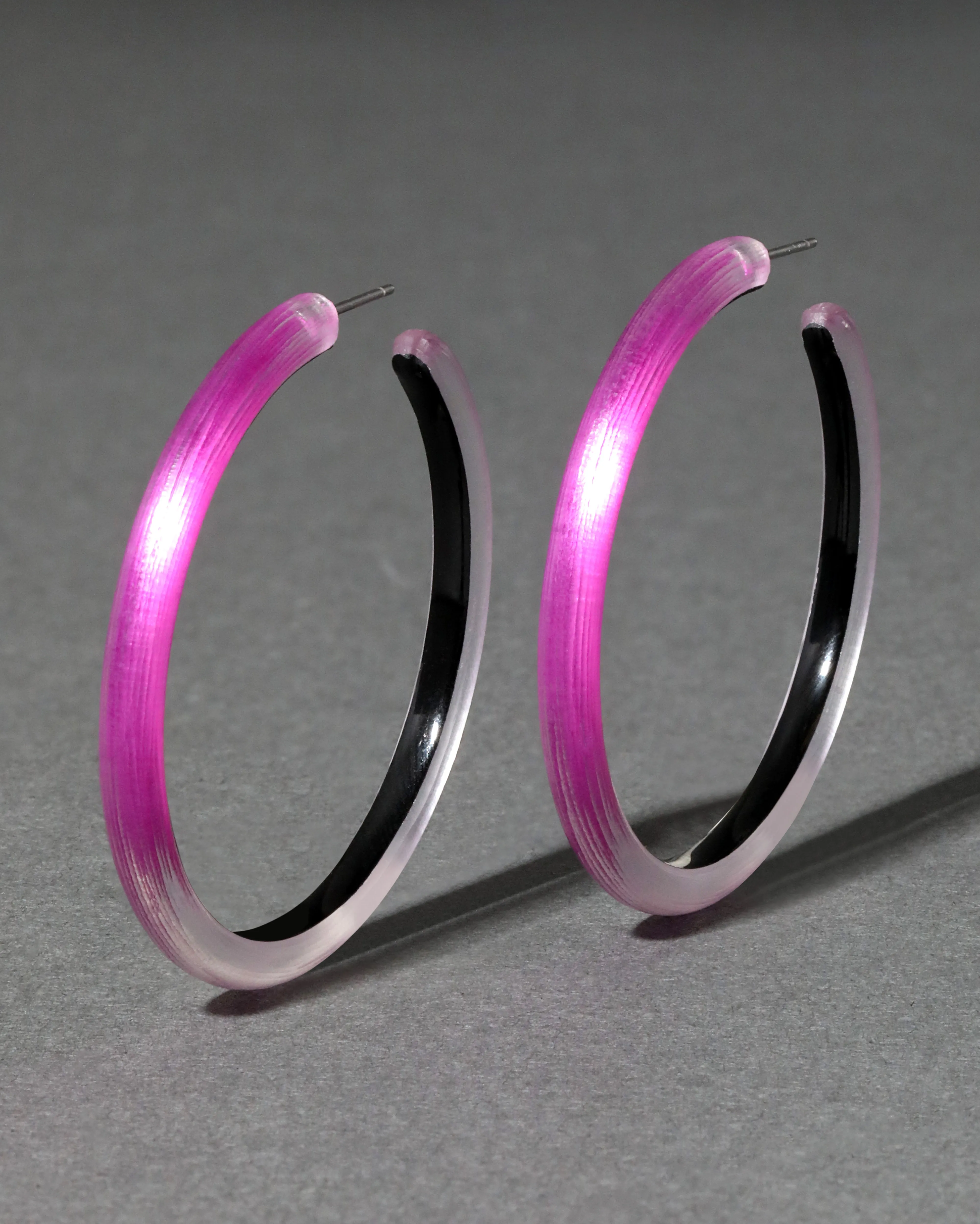 Skinny Lucite Hoop Earring- Fuchsia sold by Alexis Bittar