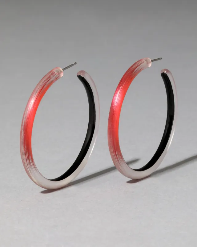 Skinny Lucite Hoop Earring- Pomegranate sold by Alexis Bittar