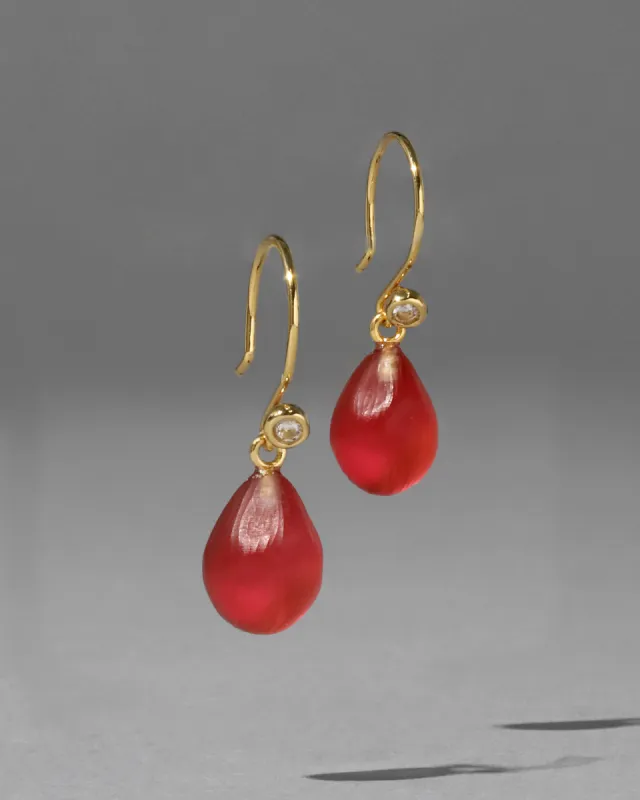 Lucite Teardrop Earring- Pomegranate sold by Alexis Bittar